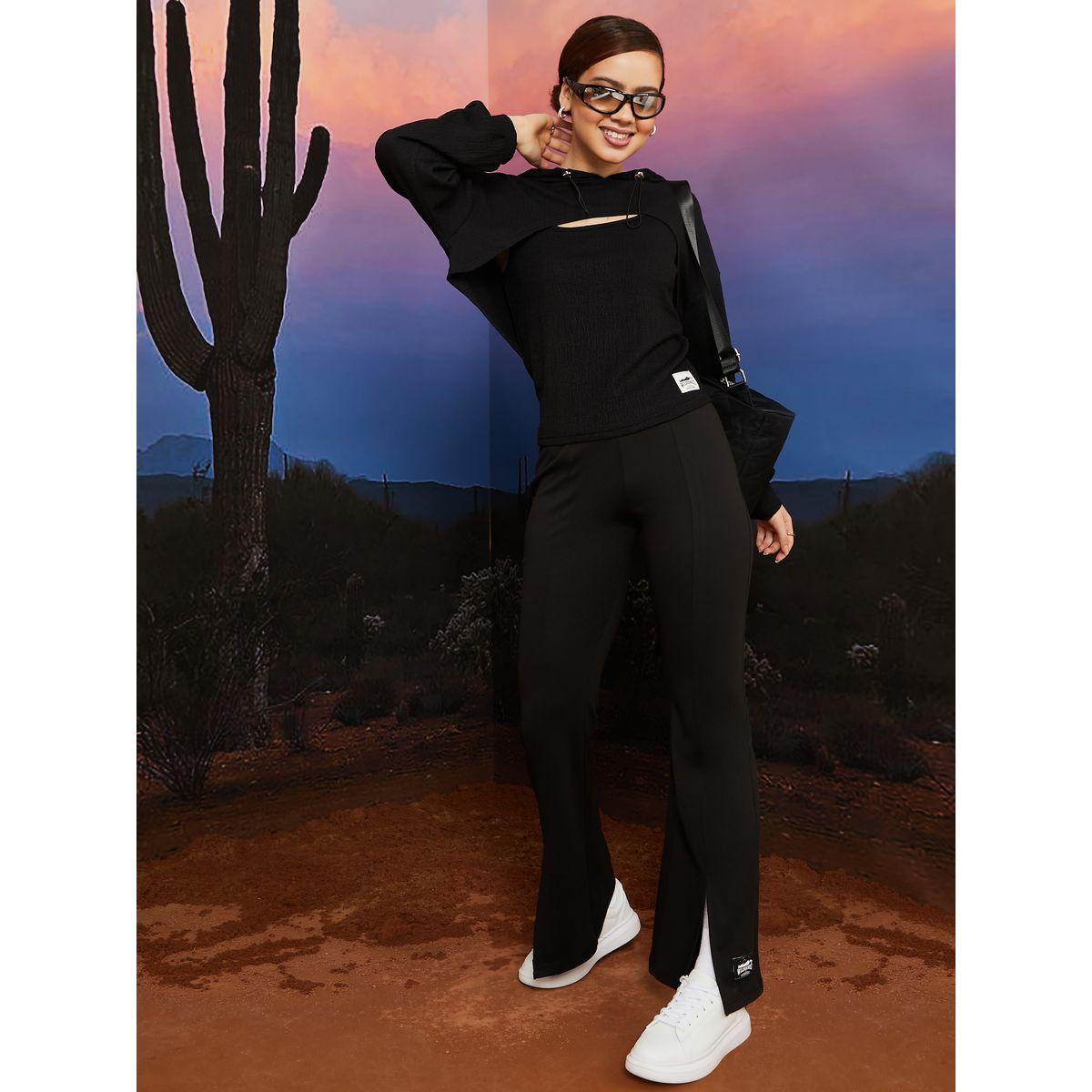 ليقنز مزين بشق وتداخلات مدروزة-women-clothing-bottoms-leggings-image-2