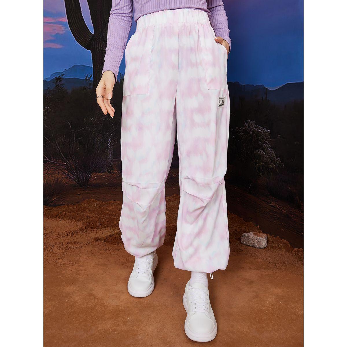 Styli Limited Tie & Dye Print Parachute Jogger with Toggle Detail-women-clothing-bottoms-joggers-image-1