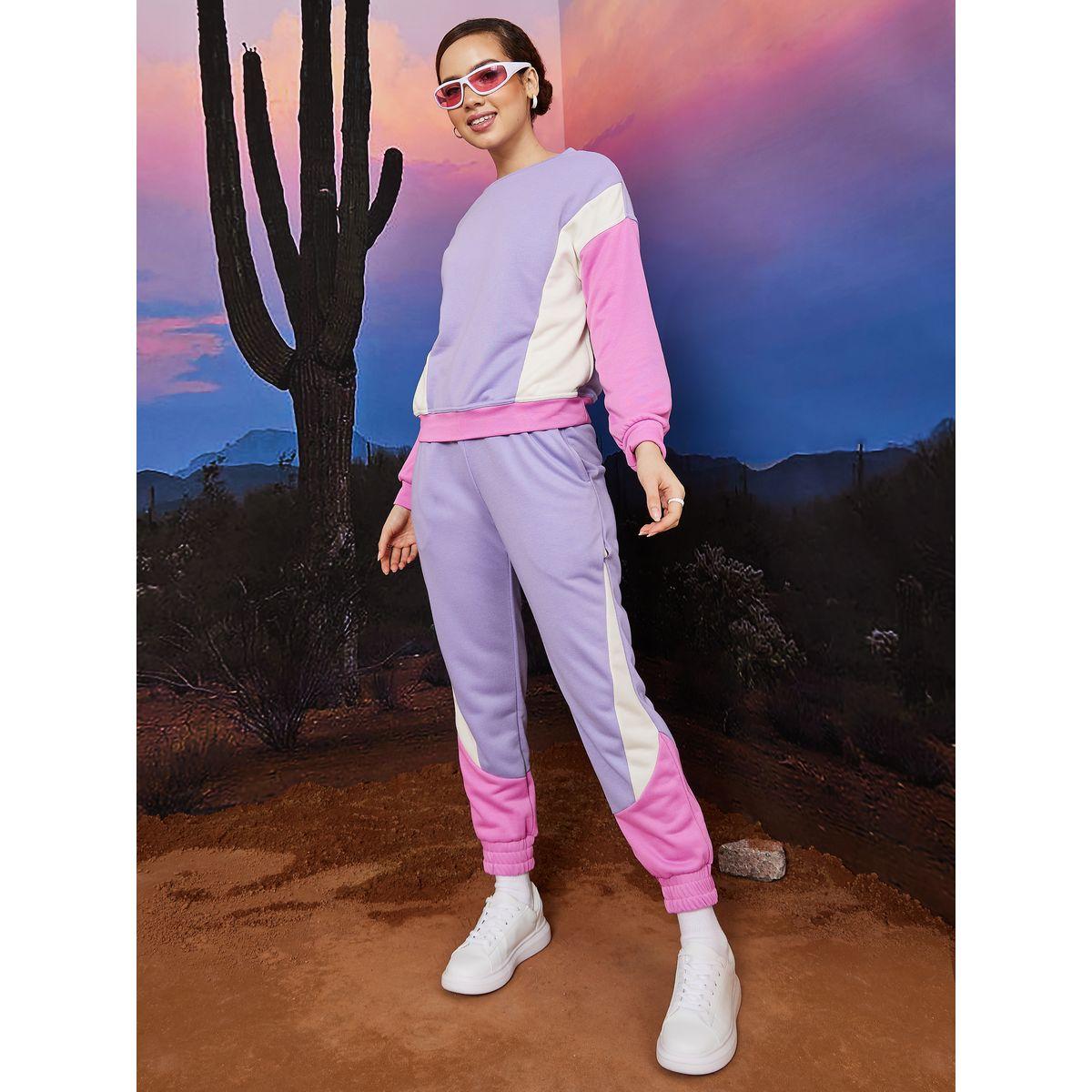 جوغر بنمط كتل الالوان مع أربطة-women-clothing-bottoms-joggers-image-2