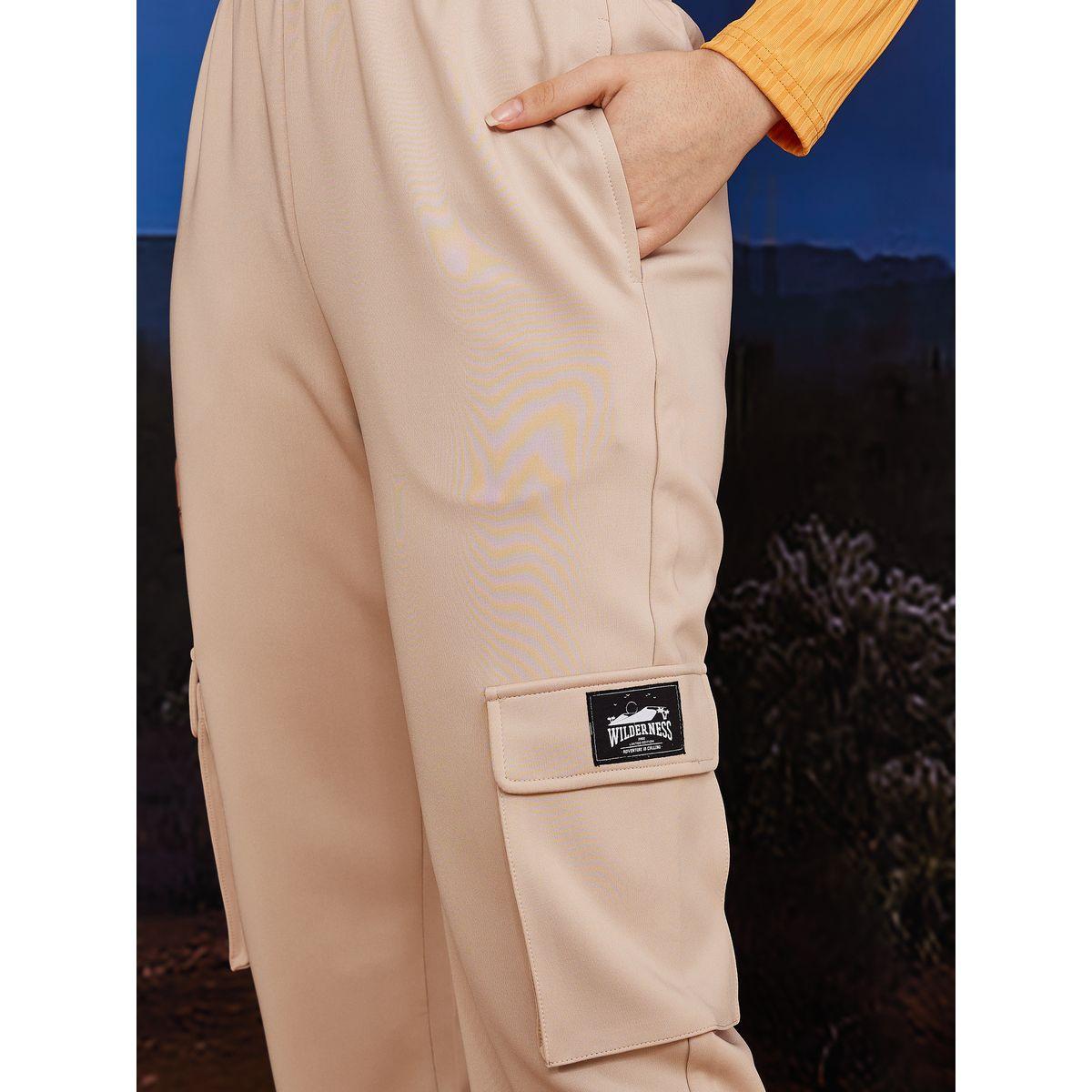 بنطال بنمط كارجو وخصر عالي-women-clothing-bottoms-trousers-image-3