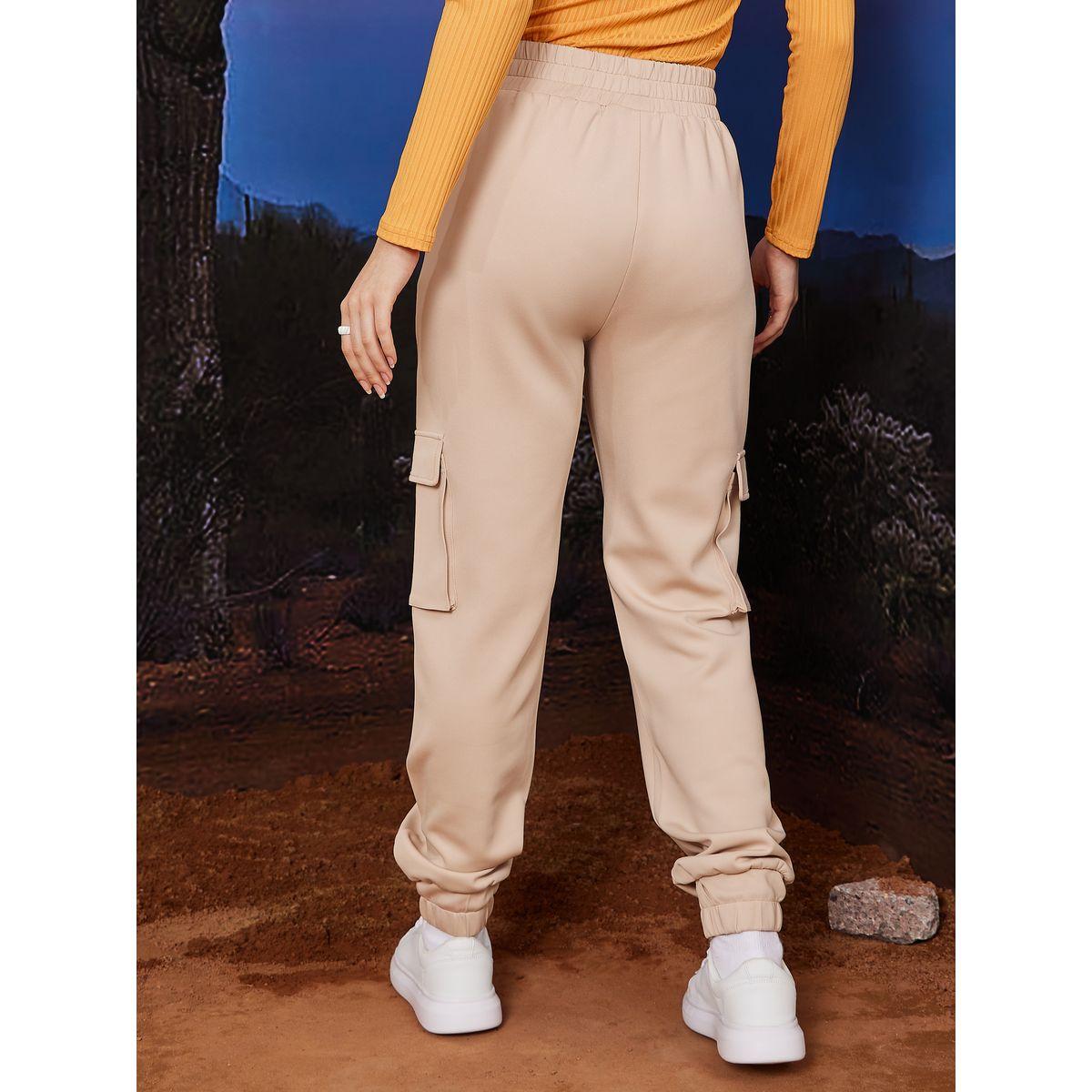 بنطال بنمط كارجو وخصر عالي-women-clothing-bottoms-trousers-image-4