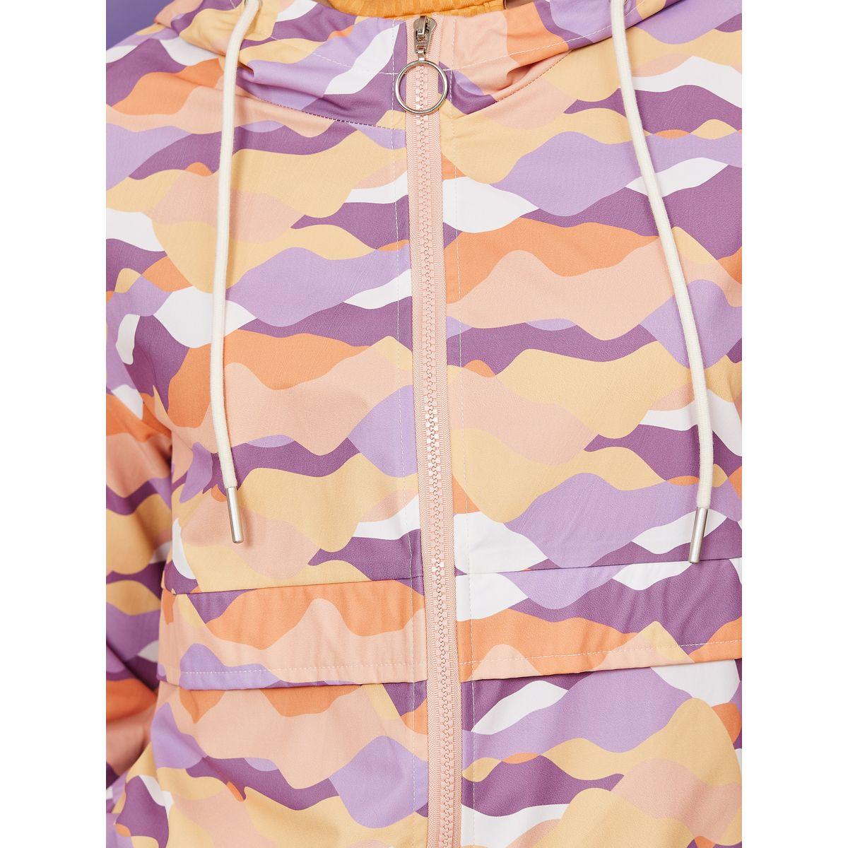 Styli Limited Abstract Landscape Print Hooded Jacket-women-winterwear-coatsandjackets-jackets-image-3