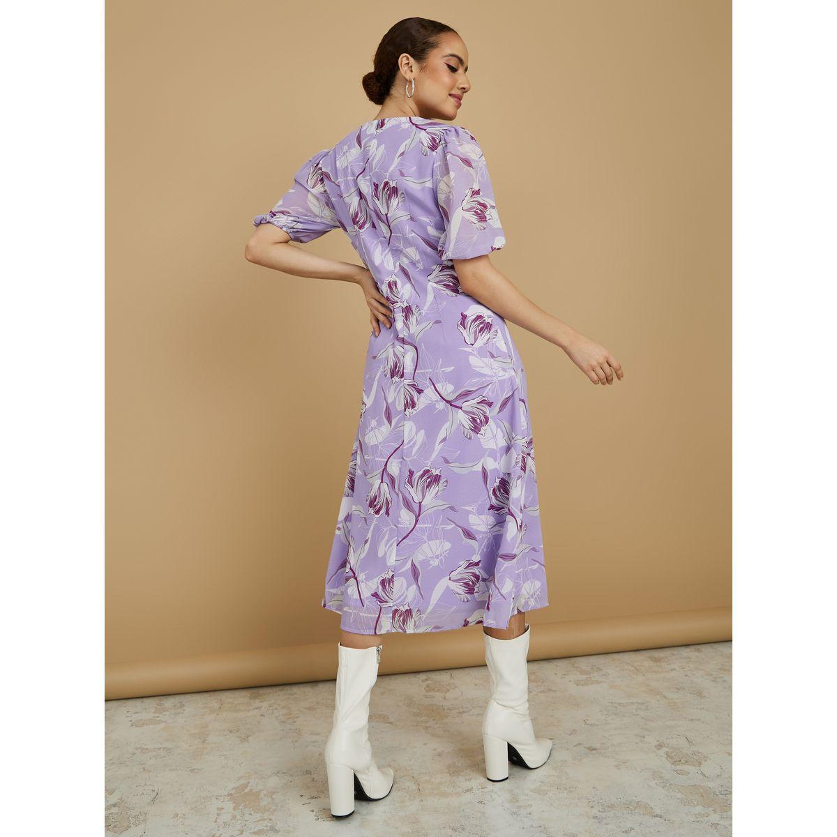 فستان ميدي مطبع بزهور-women-clothing-dresses-image-4