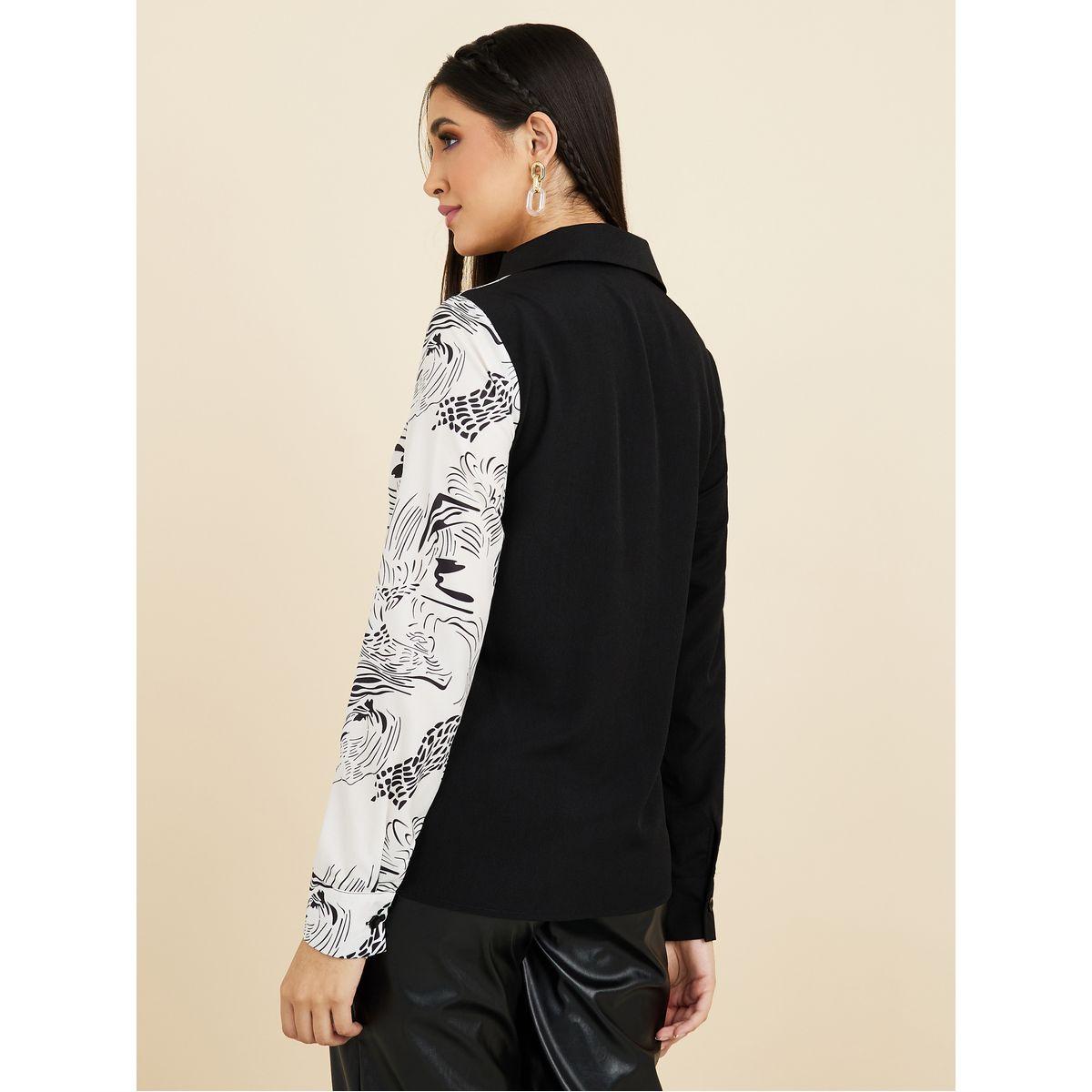 Styli Long Sleeves Colorblock Printed Collared Regular Fit Blouse-women-clothing-shirtsandblouses-shirts-image-5