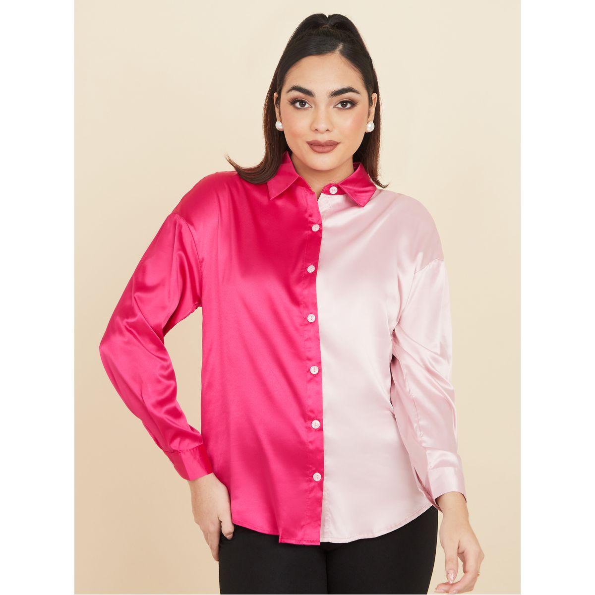بلوزة ساتان بنمط كتل الالوان-women-clothing-shirtsandblouses-shirts-image-3