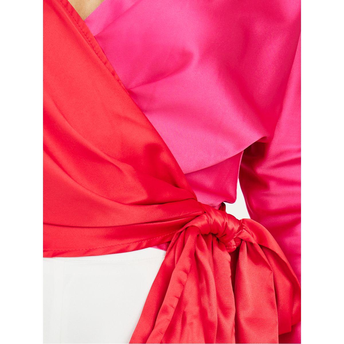 بلوزة بنمط لف ونمط كتل الالوان-women-clothing-shirtsandblouses-blouses-image-3