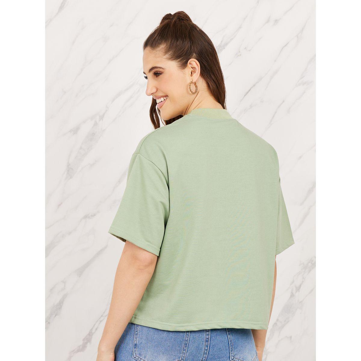 Styli Ribbed High Neck Dropped Shoulder Boxy Fit T-Shirt-women-clothing-tshirts-image-4