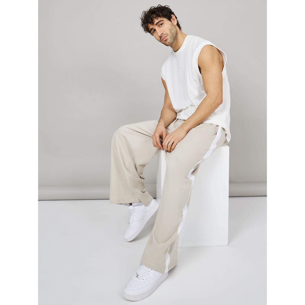Styli Extra Wide Leg Jogger With Contrast Stripe Detail-men-clothing-bottoms-joggers-image-1