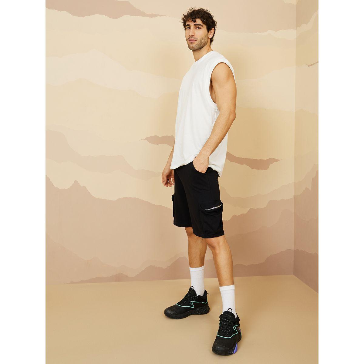 Styli Solid Oversized Short with Cargo Pocket Detail-men-clothing-bottoms-shorts-image-2