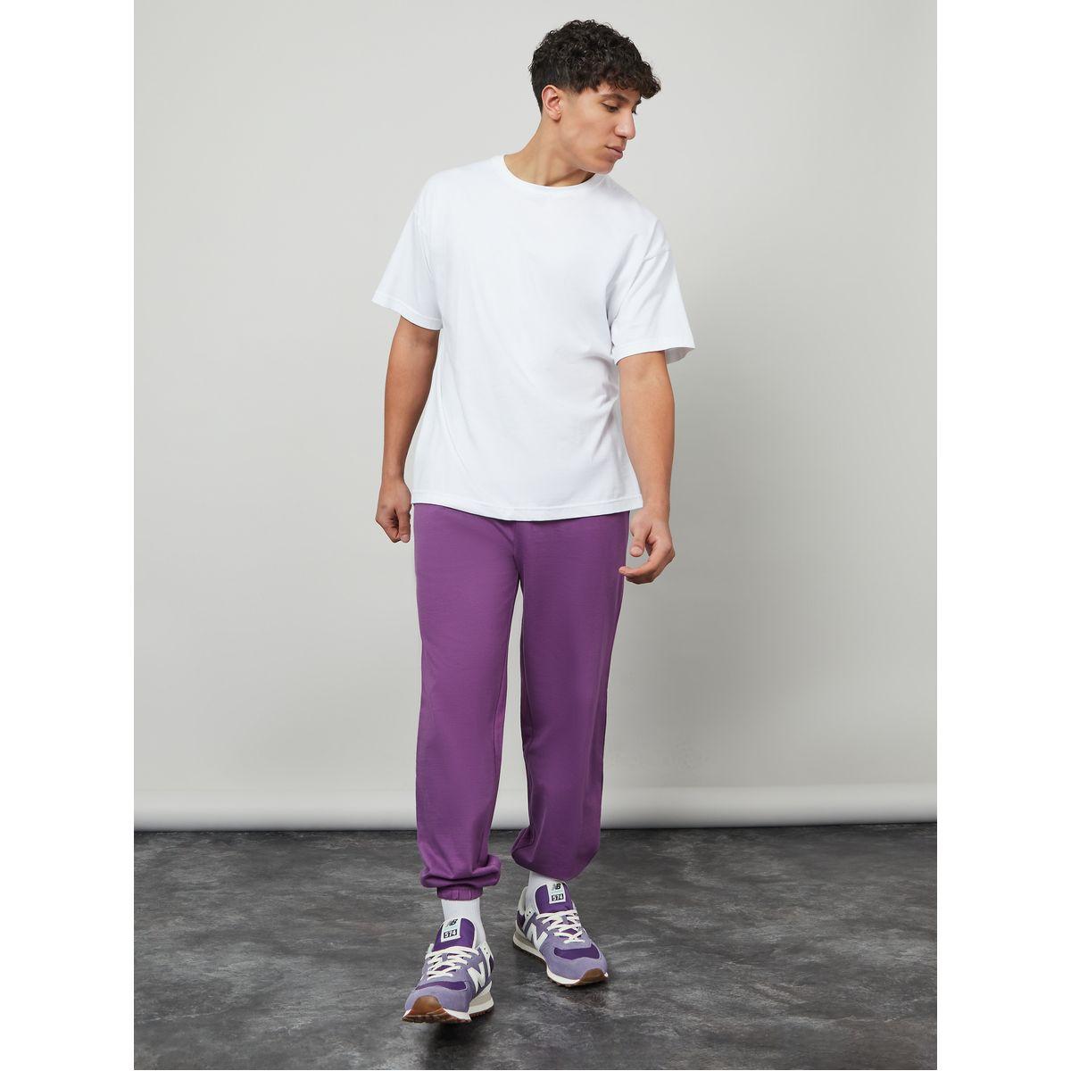 Styli Basic Relaxed Fit Jogger with Elasticated Cuff Detail-men-clothing-bottoms-joggers-image-2