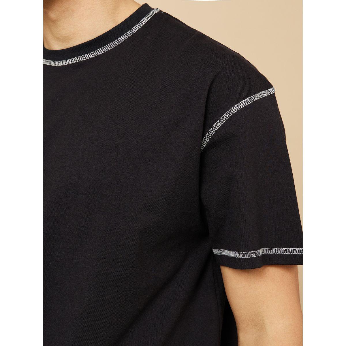 Styli Contrast Stitch Compact Jersey Oversized T-Shirt-men-clothing-tshirtsandpolos-tshirts-image-3