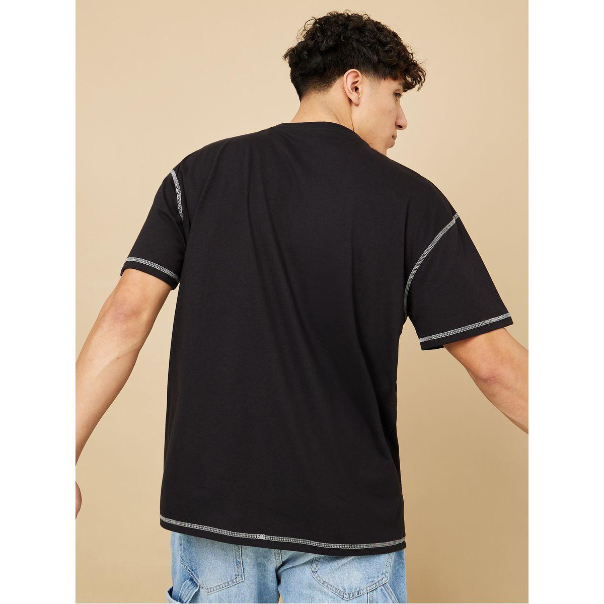 Styli Contrast Stitch Compact Jersey Oversized T-Shirt-men-clothing-tshirtsandpolos-tshirts-image-4