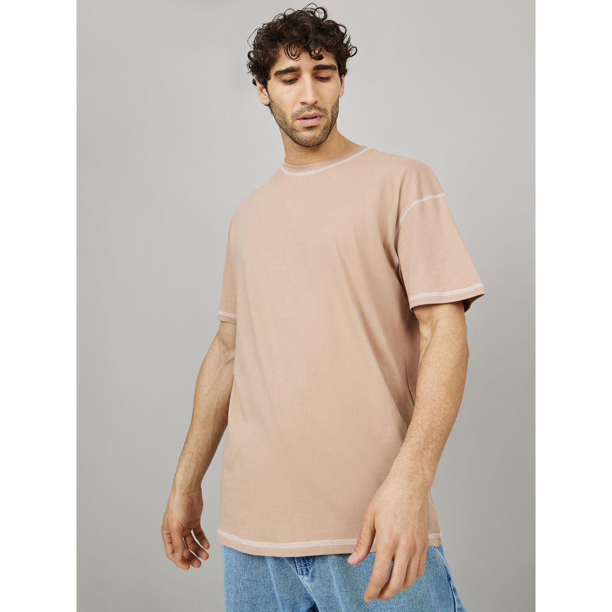 Styli Contrast Stitch Compact Jersey Oversized T-Shirt-men-clothing-tshirtsandpolos-tshirts-image-3