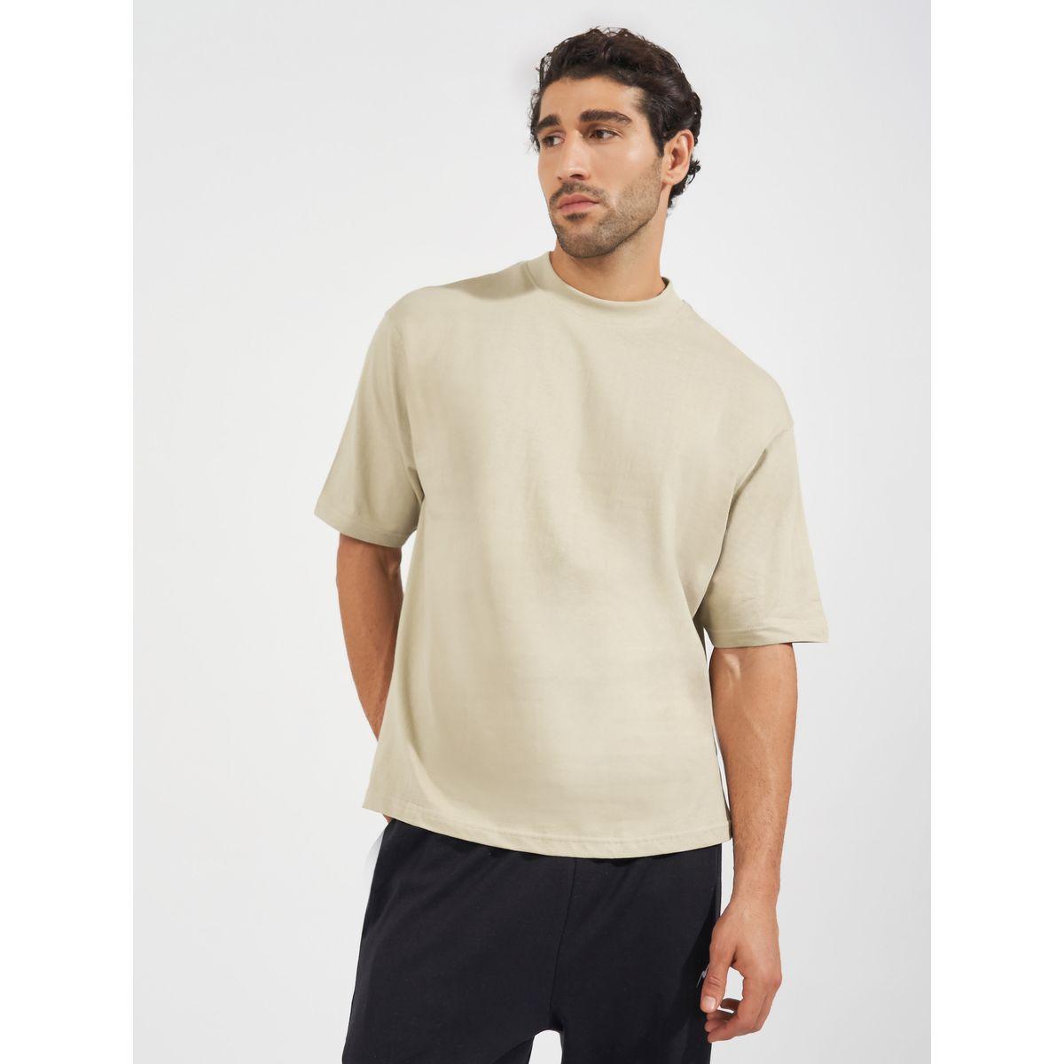 Styli Mock Neck Oversized T-Shirt-men-clothing-tshirtsandpolos-tshirts-image-1