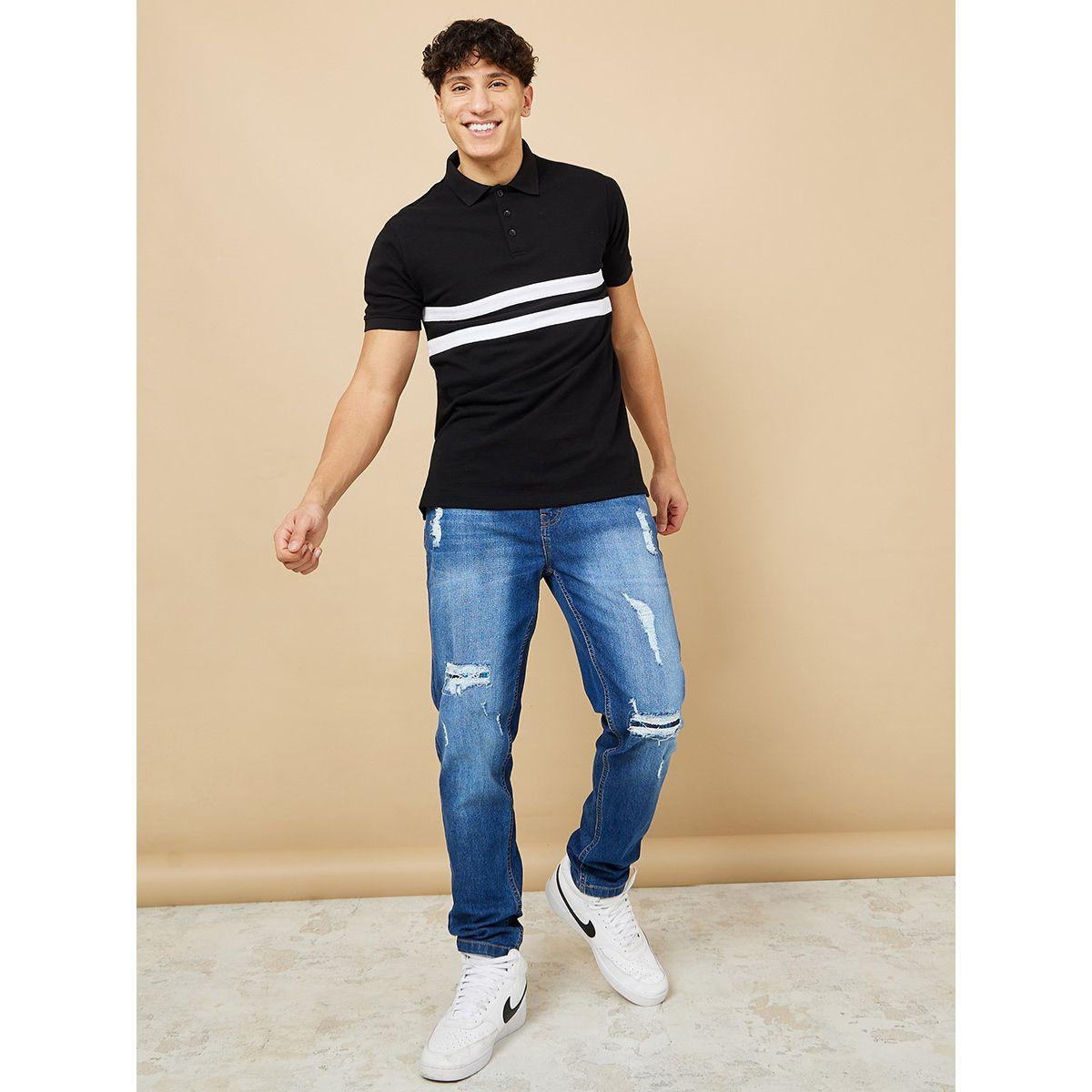 Styli Pique Polo with contrast chest stripe detail-men-clothing-tshirtsandpolos-polos-image-2