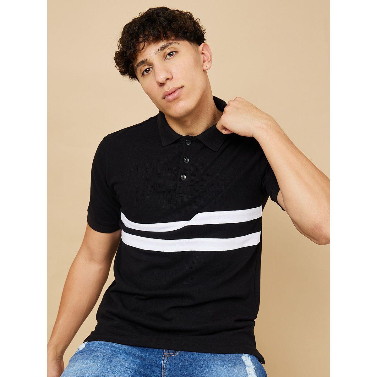Styli Pique Polo with contrast chest stripe detail-men-clothing-tshirtsandpolos-polos-image-3