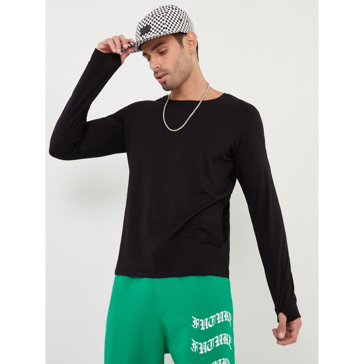 Styli Solid Thumbhook Fit Long Sleeves T-Shirt-men-clothing-tshirtsandpolos-tshirts-image-5