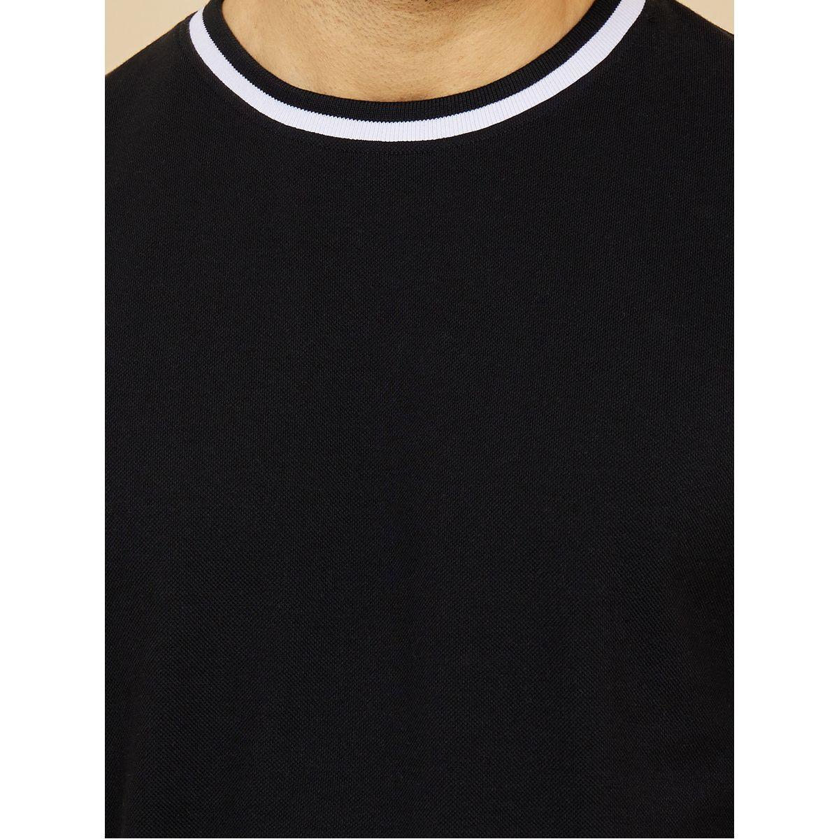 Styli Pique Knit Ringer Regular T shirt with Twin Tipping-men-clothing-tshirtsandpolos-tshirts-image-3