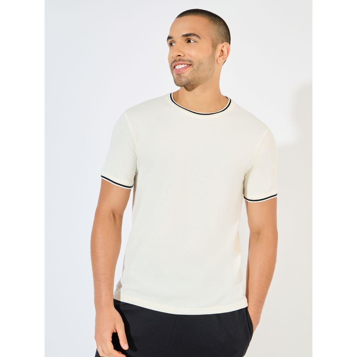 Styli Pique Knit Ringer Regular T-Shirt with Twin Tipping-men-clothing-tshirtsandpolos-tshirts-image-1
