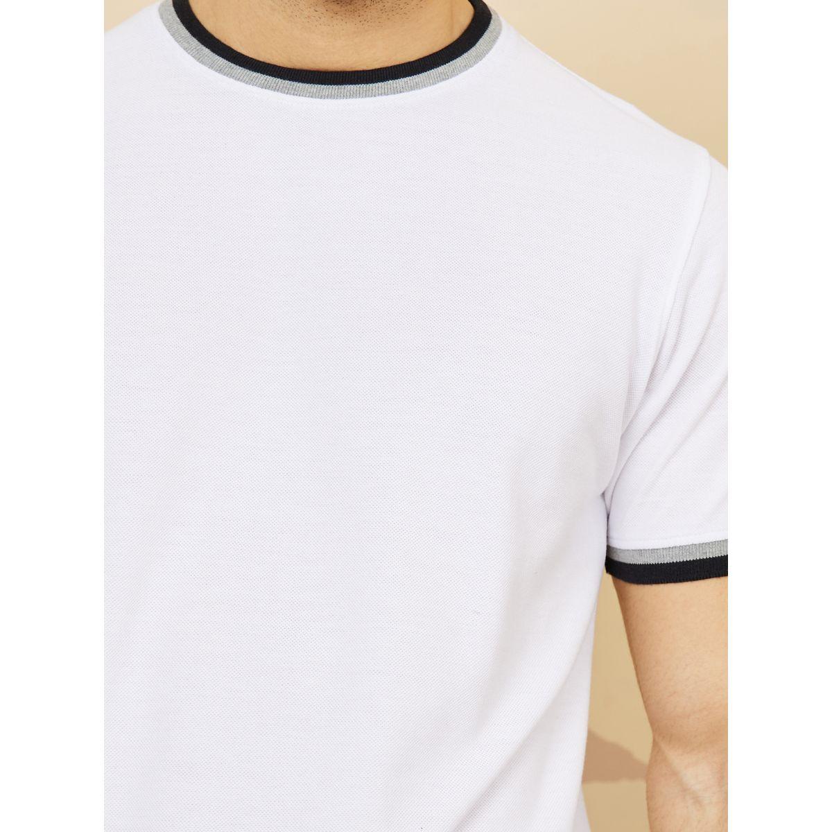 Styli Pique Knit Ringer Regular T shirt with Twin Tipping-men-clothing-tshirtsandpolos-tshirts-image-3