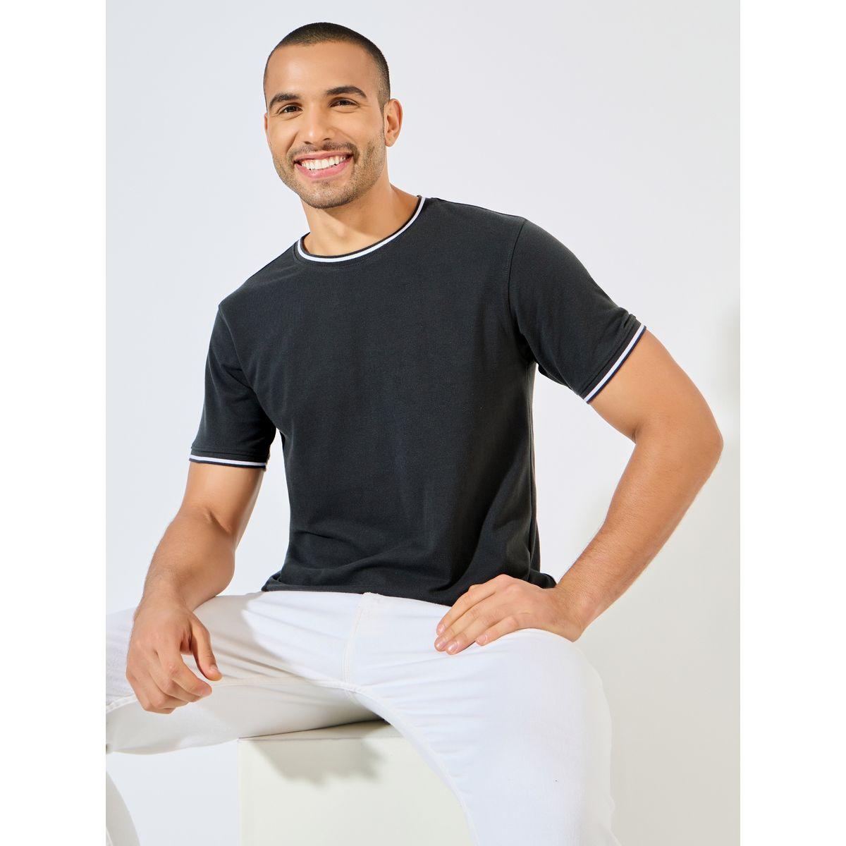Styli Pique Knit Ringer Regular T-Shirt with Twin Tipping-men-clothing-tshirtsandpolos-tshirts-image-1