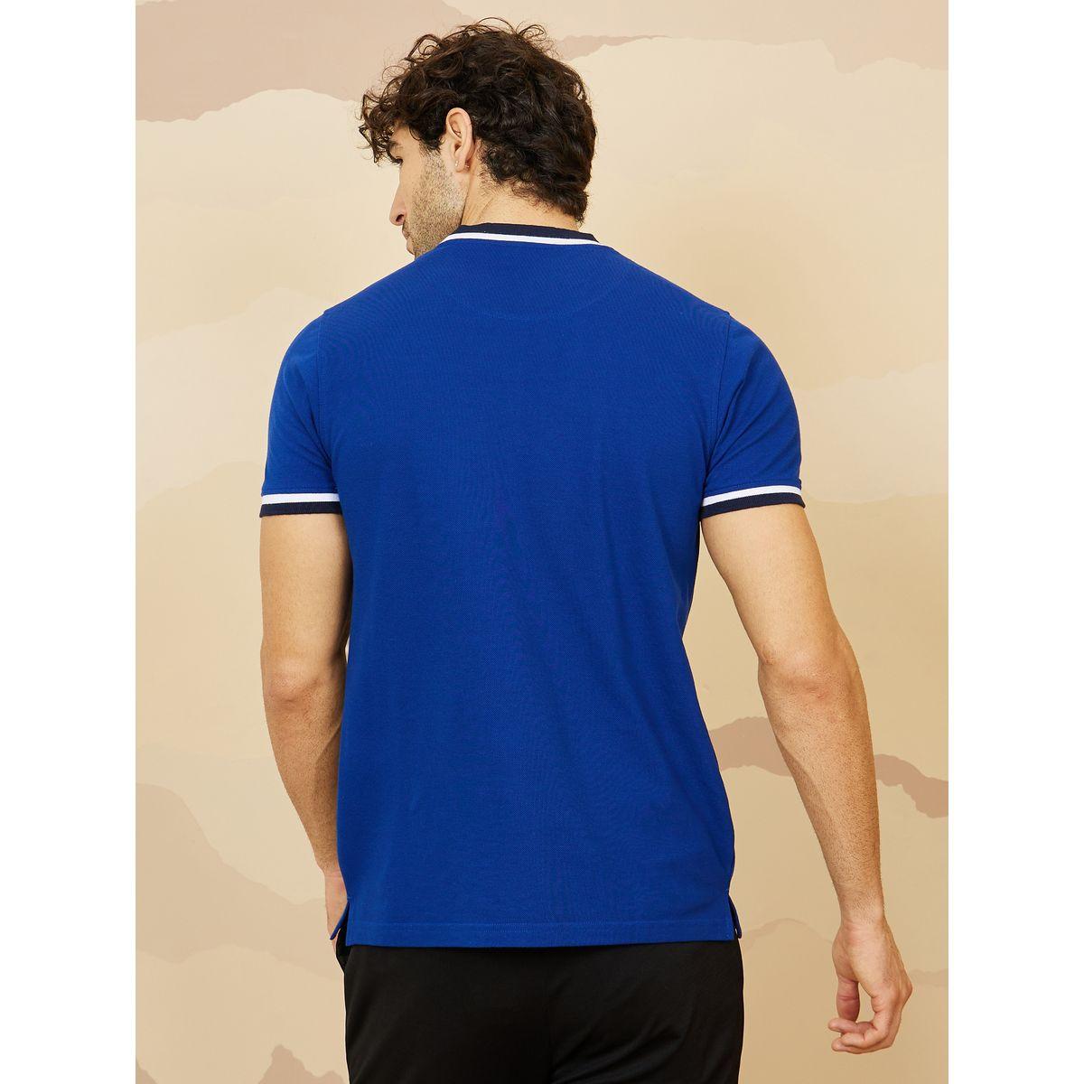 Styli Baseball Collar Pique Polo with Twin Tipping Detail-men-clothing-tshirtsandpolos-polos-image-5
