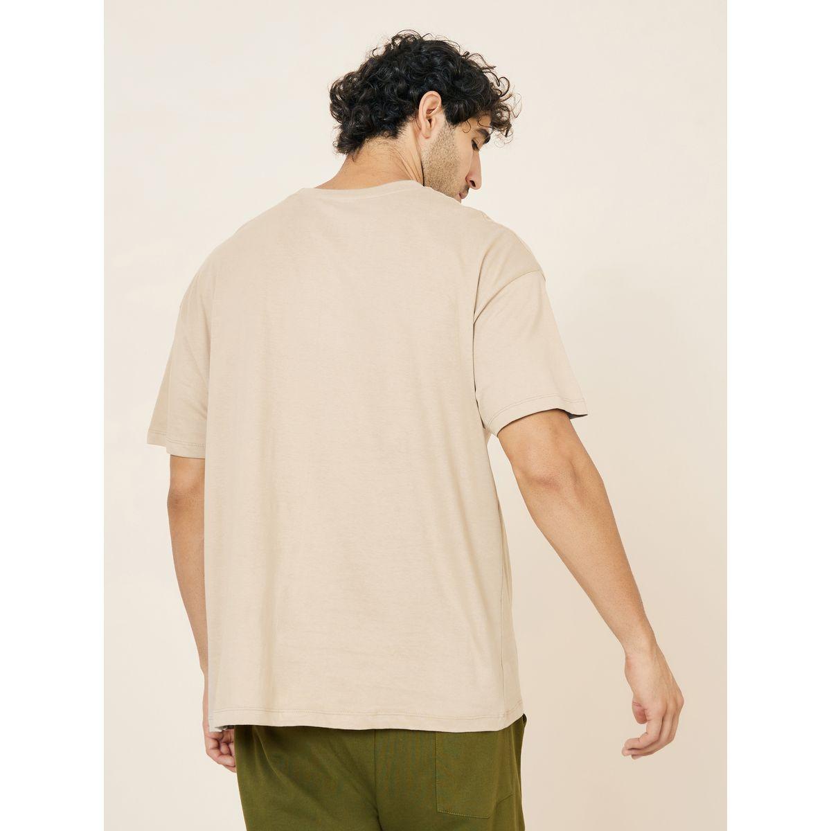 Styli Solid Oversized Pure Cotton T-Shirt-men-clothing-tshirtsandpolos-tshirts-image-4