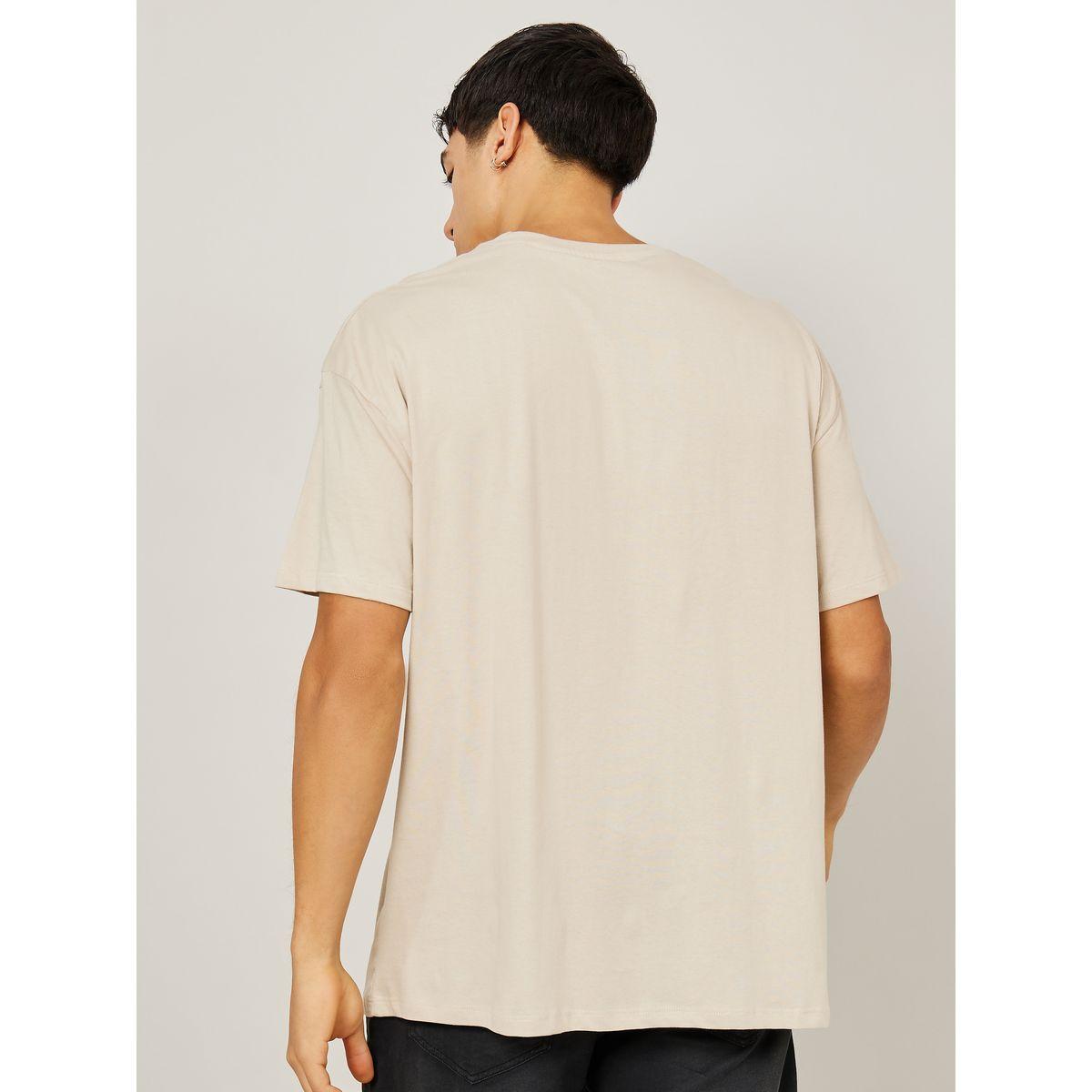Styli Solid Oversized Pure Cotton T-Shirt-men-clothing-tshirtsandpolos-tshirts-image-5