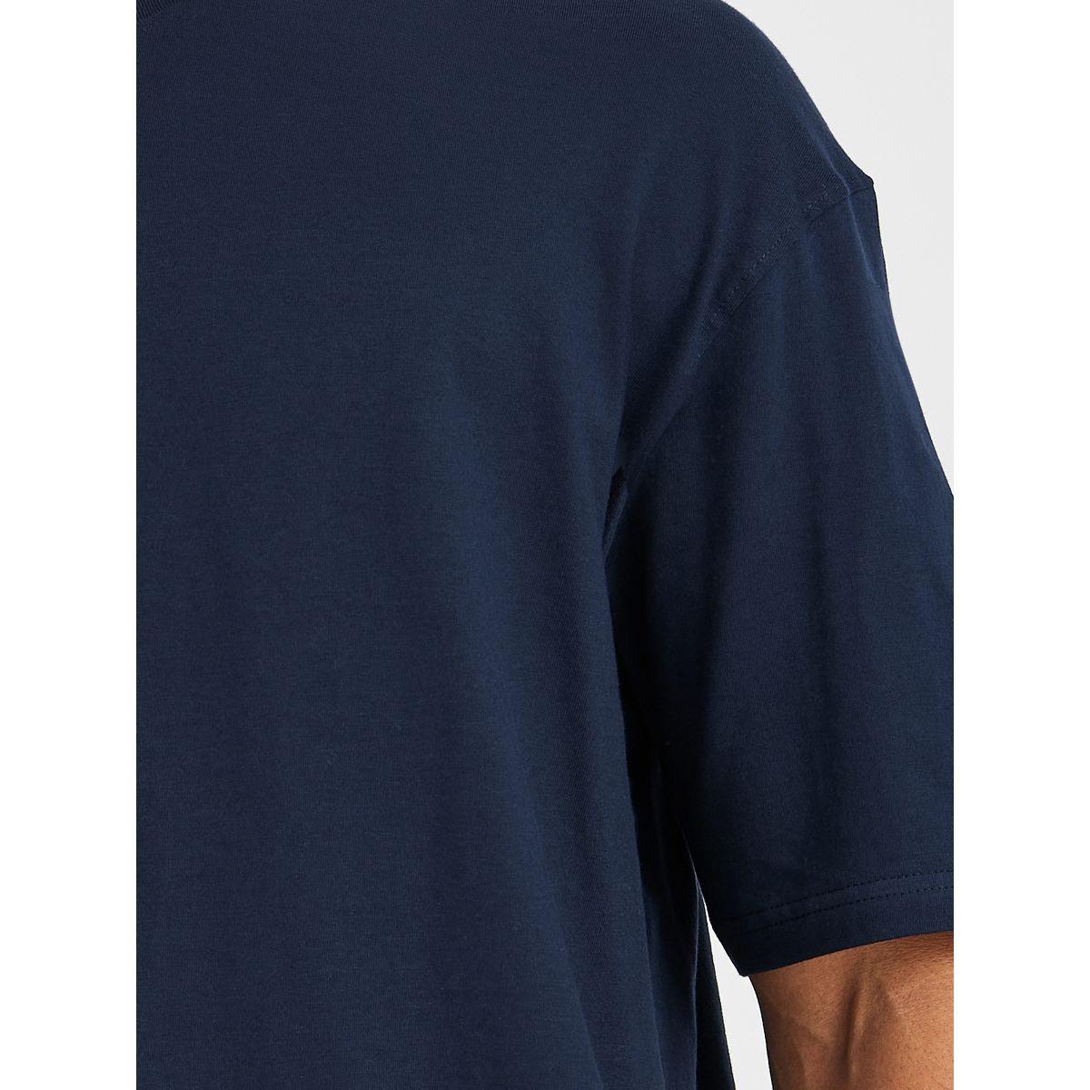 Styli Solid Crew Neck Oversized T-Shirt-men-clothing-tshirtsandpolos-tshirts-image-3