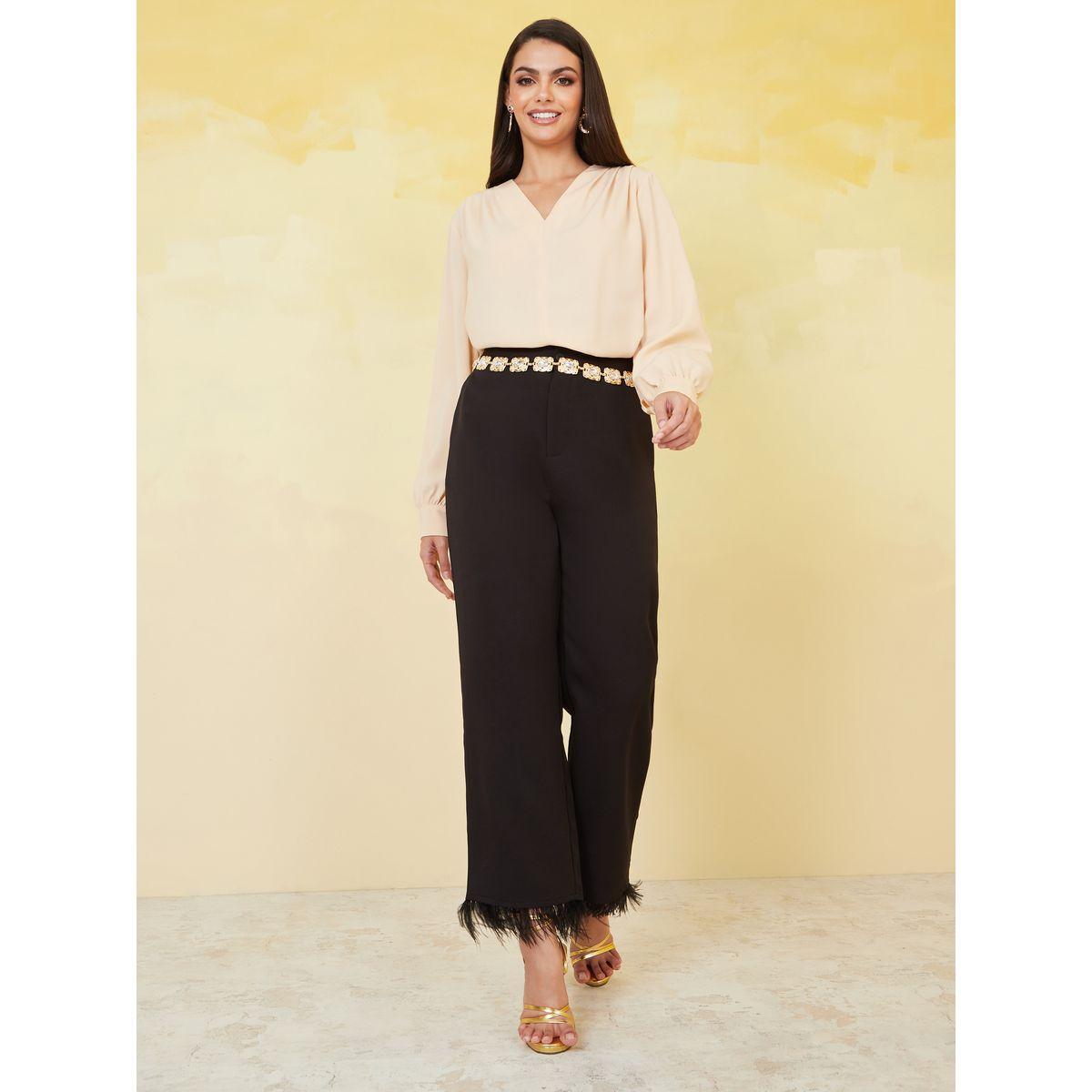 بلوزة كاجوال بقصة عادية-women-clothing-shirtsandblouses-blouses-image-2
