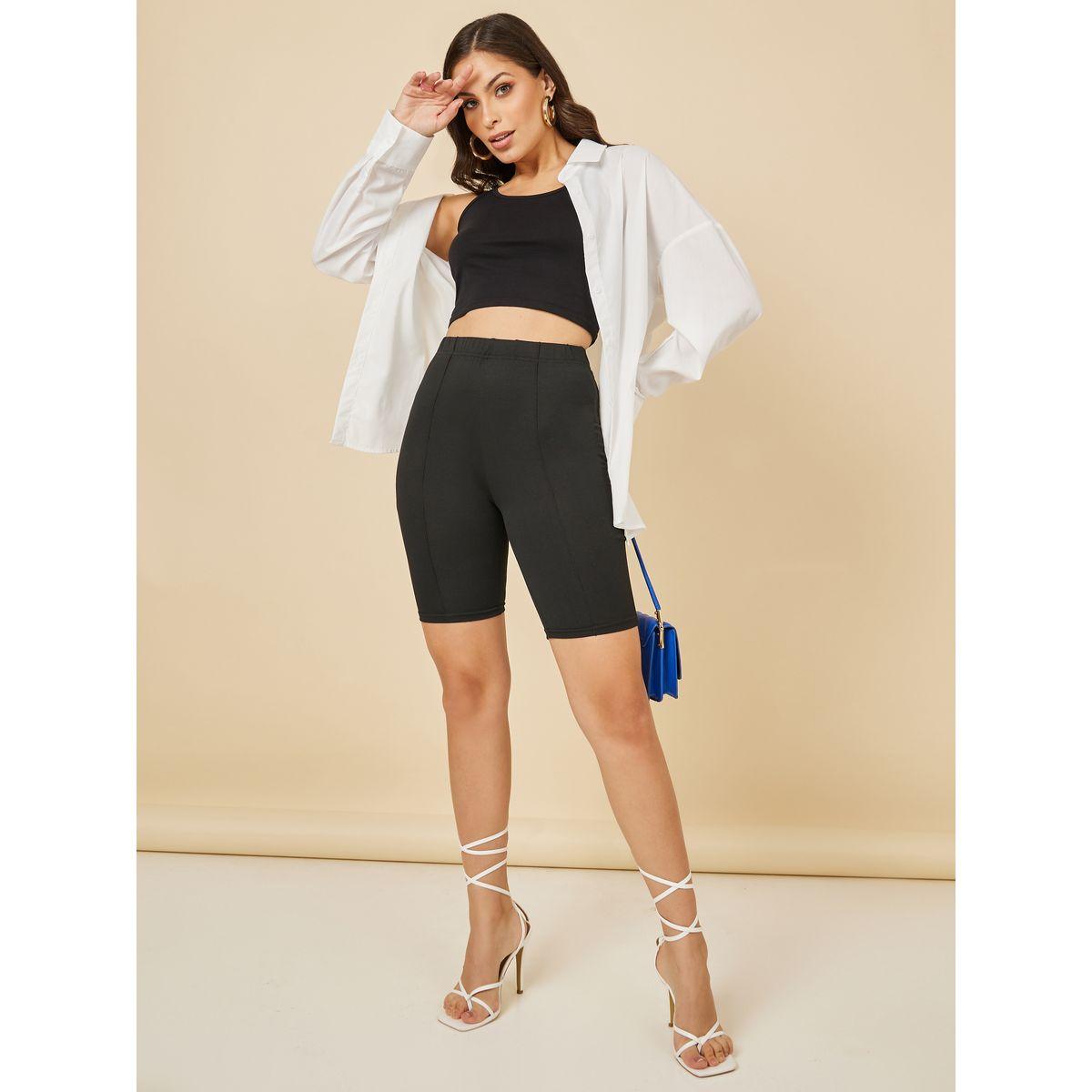 شورت بايكر بخصر مطاطي-women-clothing-bottoms-shorts-image-2