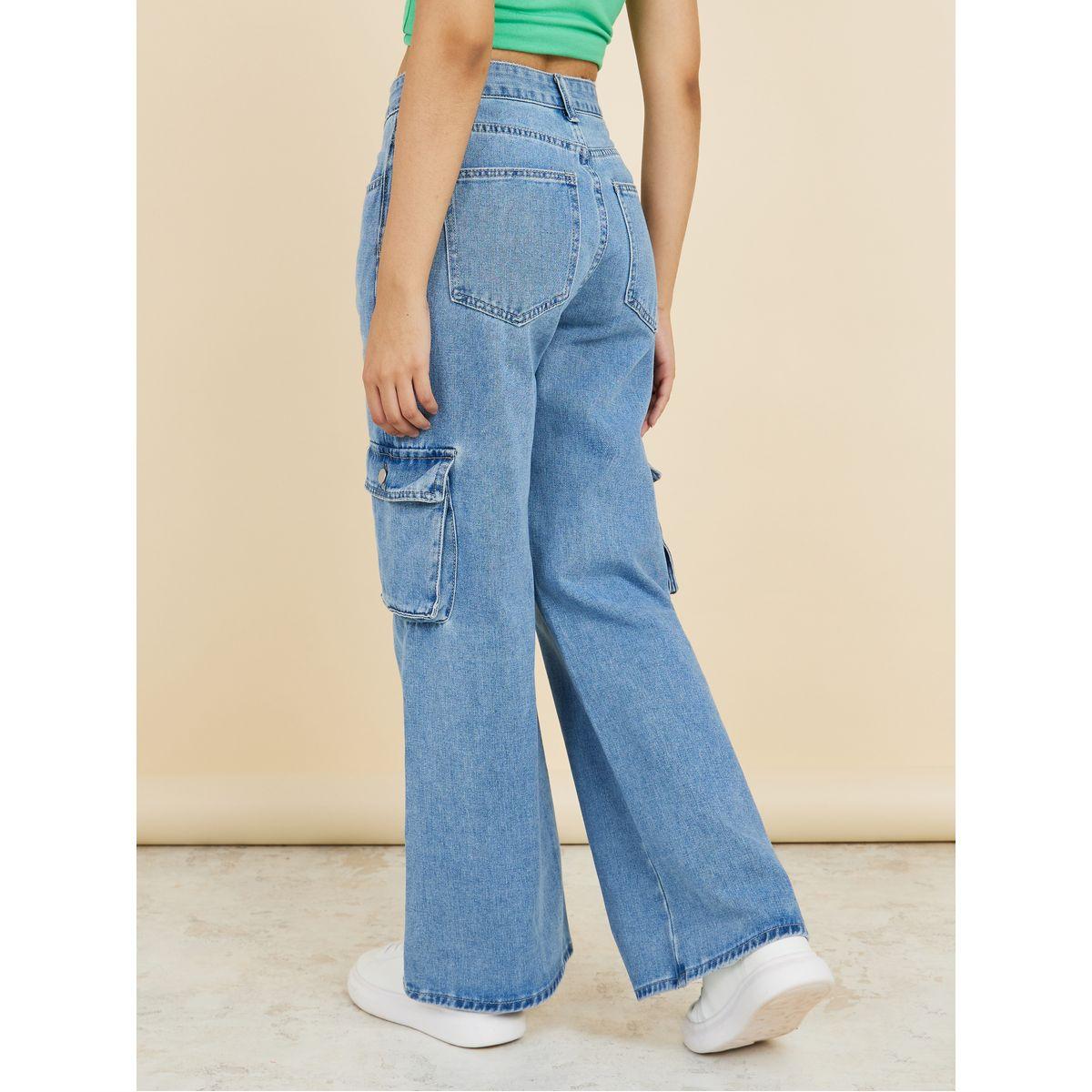جينز بقصة أرجل واسعة-women-clothing-bottoms-jeans-image-4