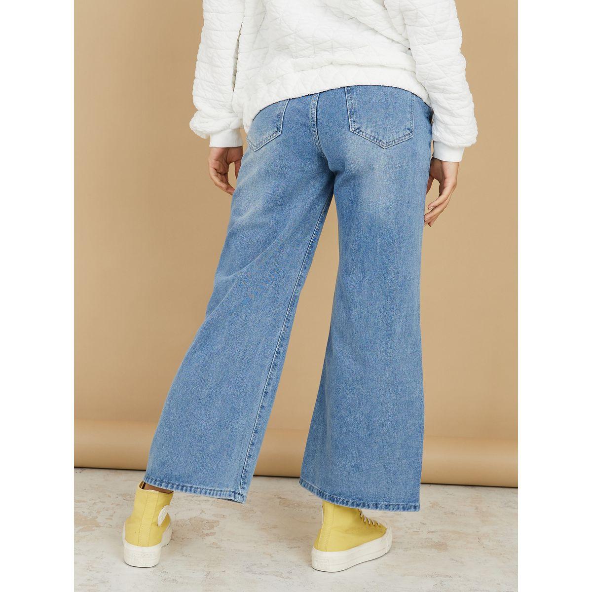 جينز بقصة أرجل واسعة وخصر عالي-women-clothing-bottoms-jeans-image-4