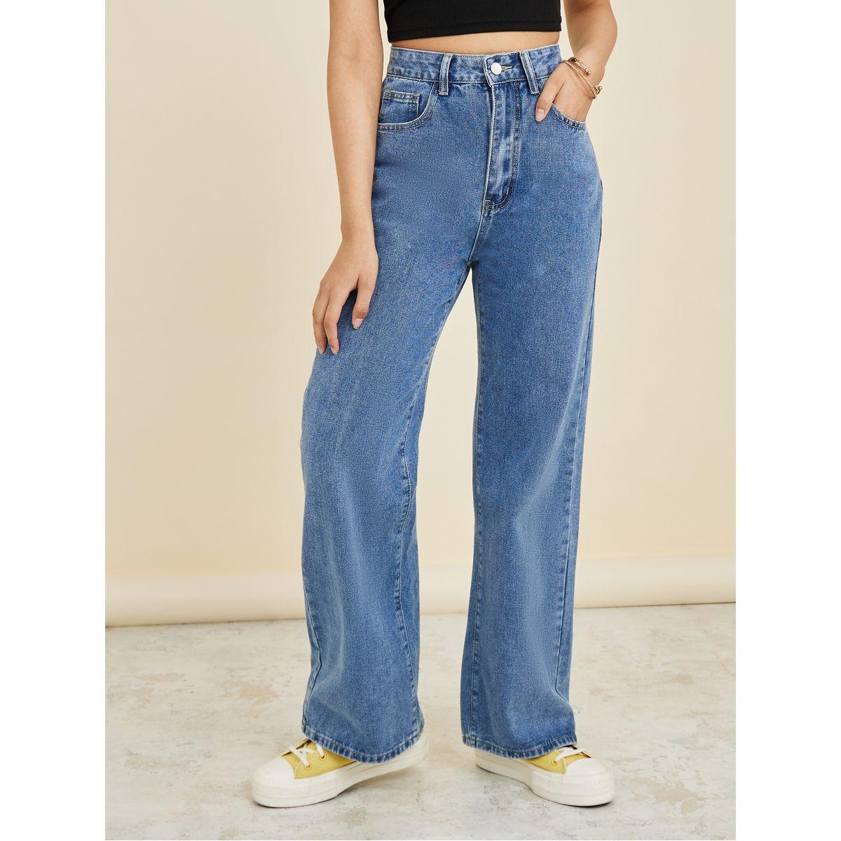 Styli High Rise Wide Leg Jeans-women-clothing-bottoms-jeans-image-1