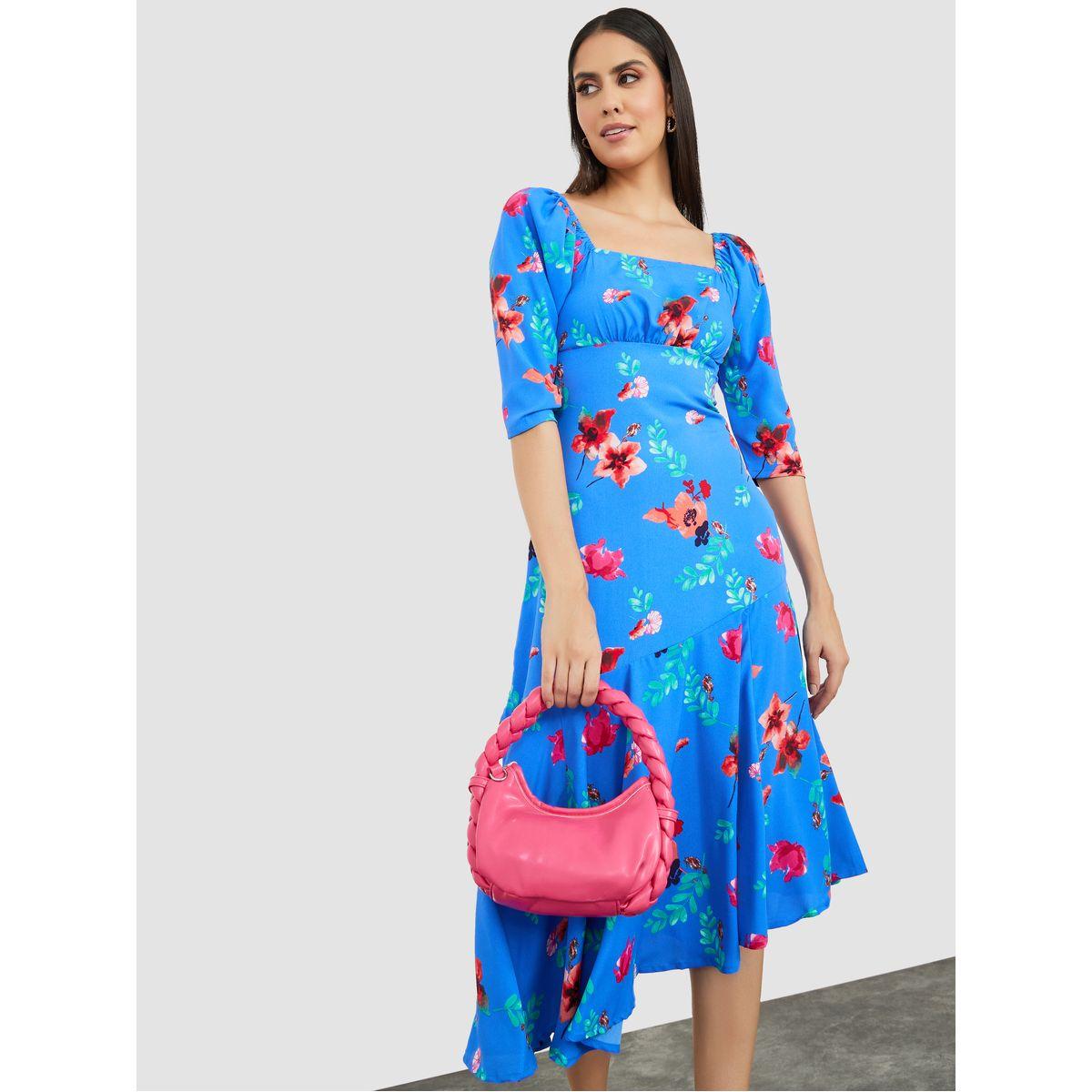 فستان ميدي مطبع بزهور-women-clothing-dresses-image-2