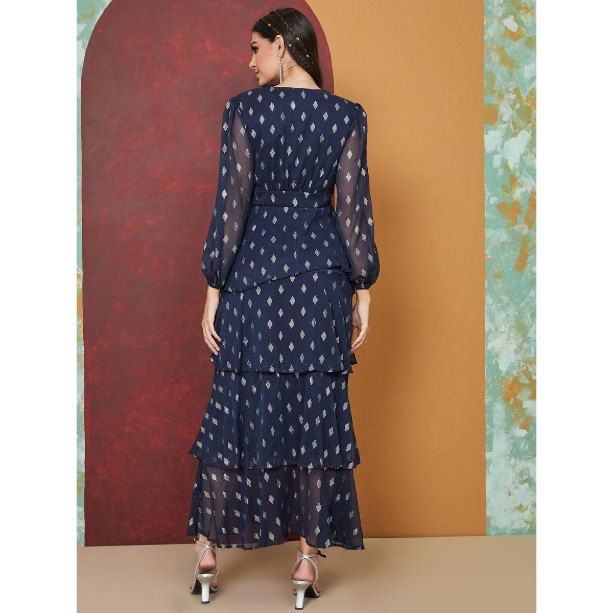 Styli Aztec Print Tiered Maxi Dress-women-clothing-dresses-image-4