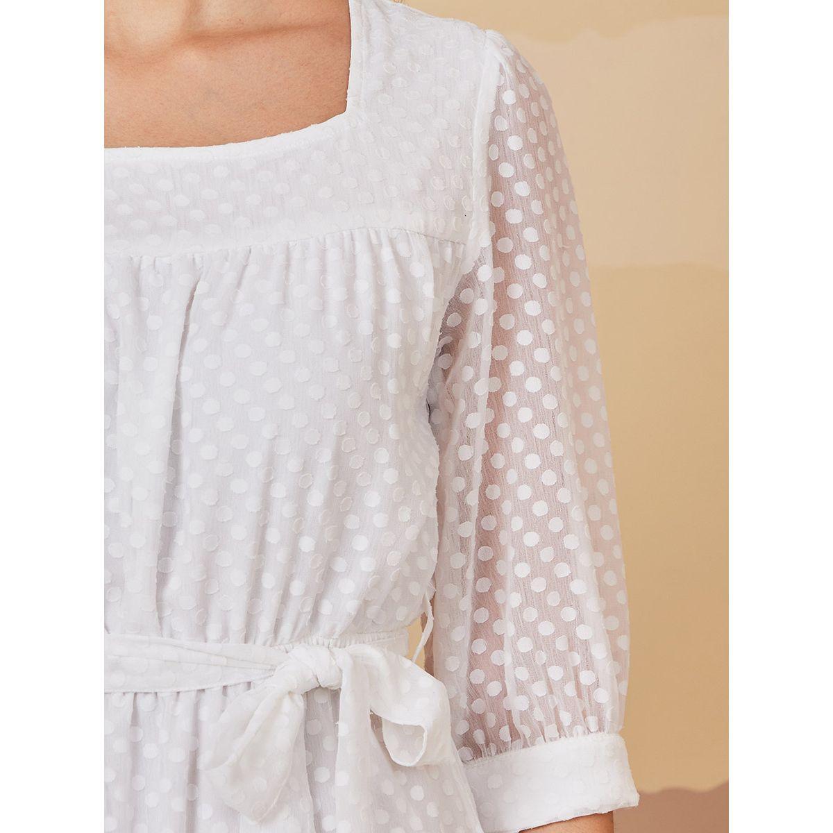 فستان ميدي مطبع بنقاط-women-clothing-dresses-image-3