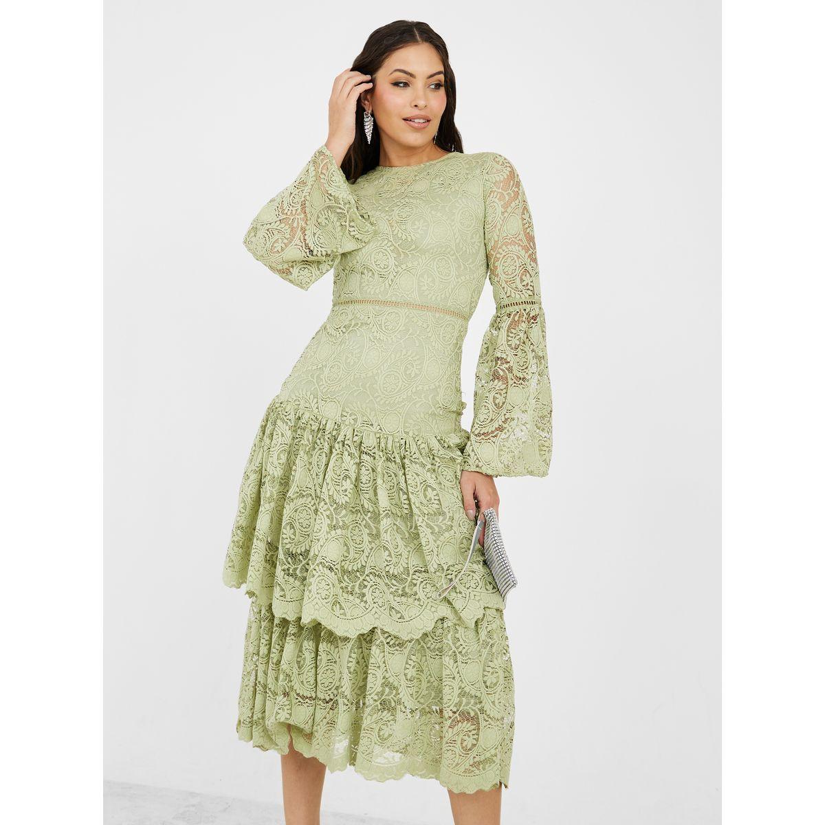 Styli Lace Insert Layered Maxi Dress-women-clothing-dresses-image-1