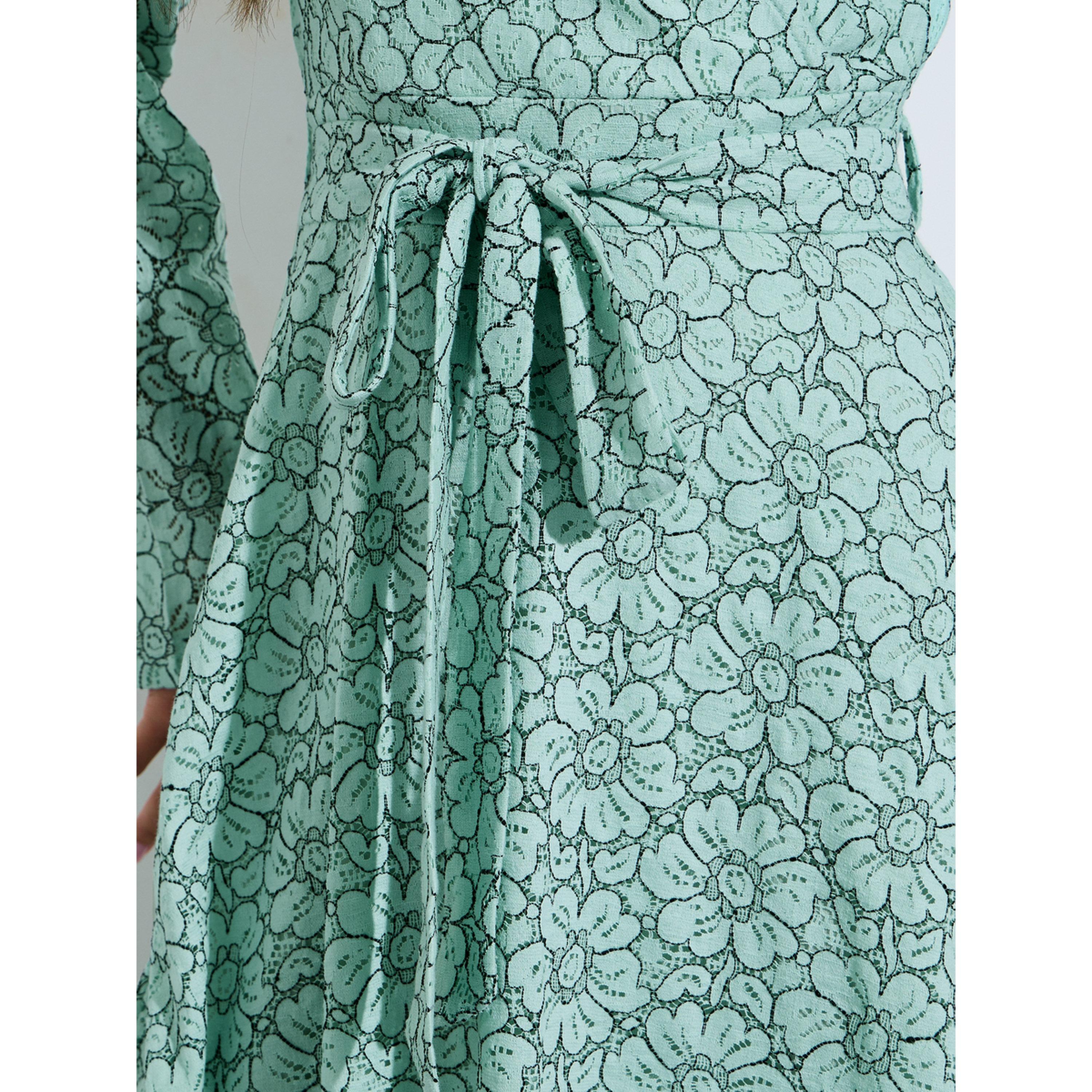 Styli Lace Insert Self Tie Belt A-Line Midi Dress-women-clothing-dresses-image-6
