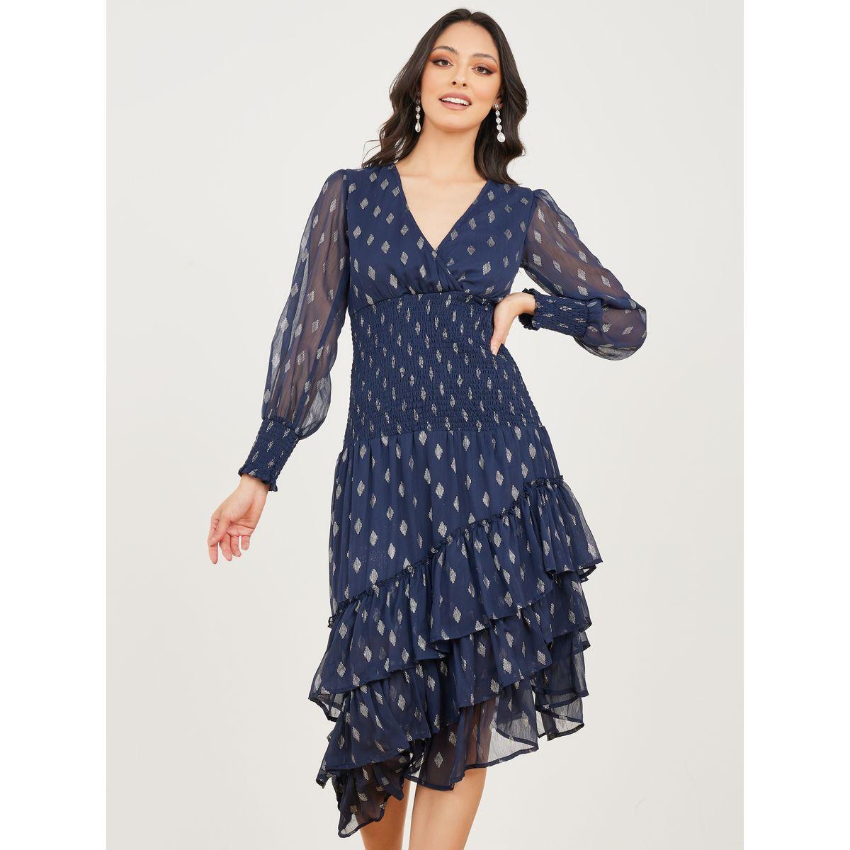 فستان ميدي بحواف غير متماثلة الطول-women-clothing-dresses-image-1