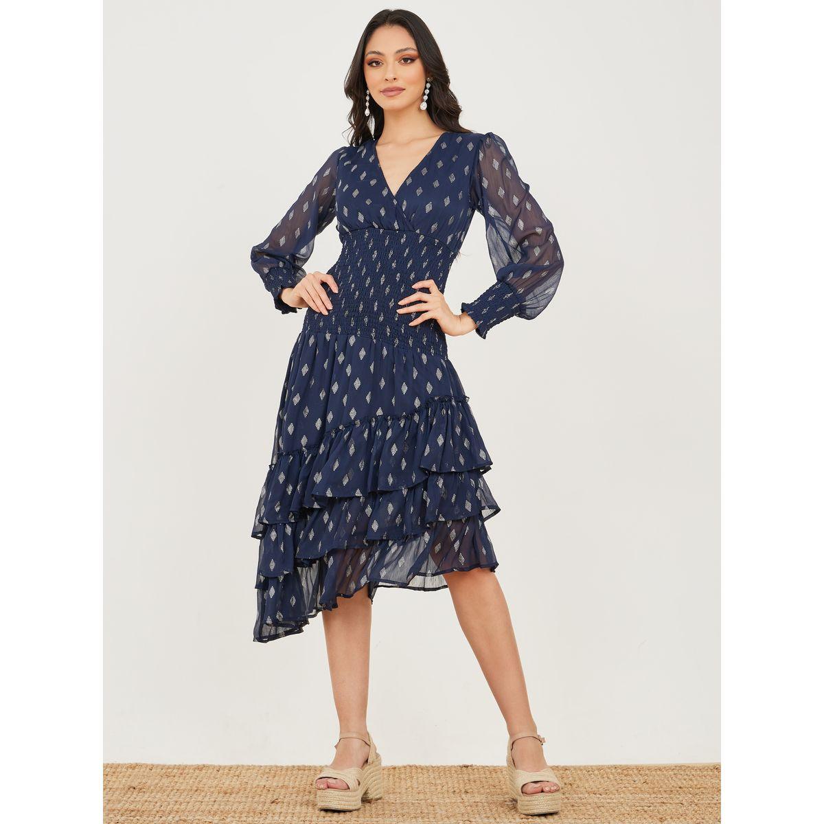 فستان ميدي بحواف غير متماثلة الطول-women-clothing-dresses-image-2