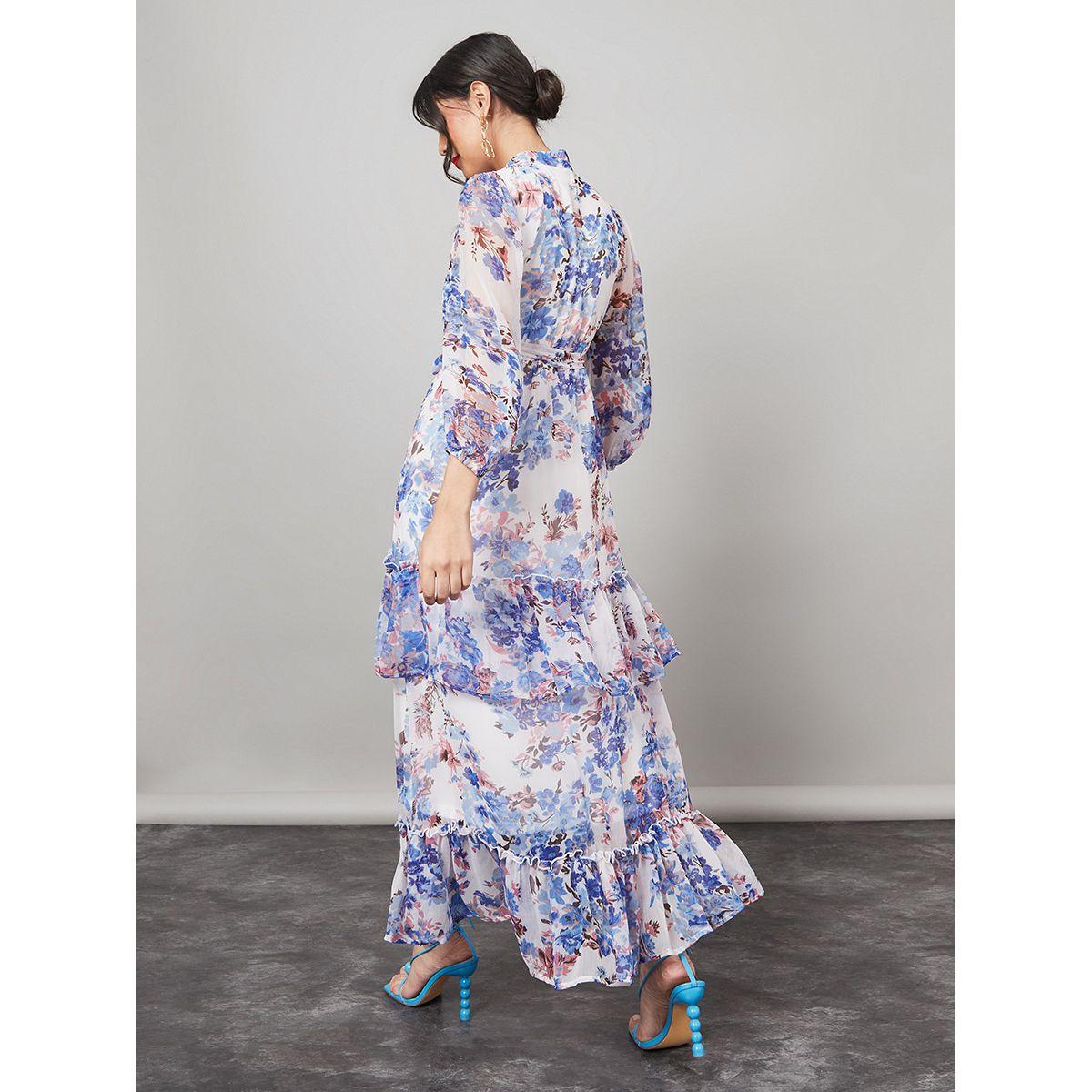 Styli High Neck Floral Print Layered Maxi Dress-women-clothing-dresses-image-4