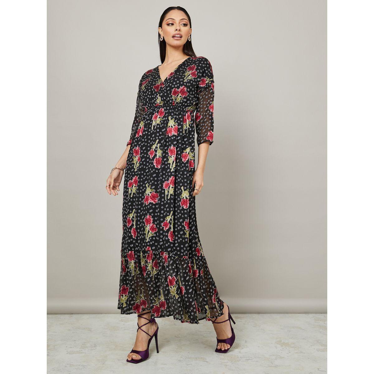 فستان طويل مطبع بزهور-women-clothing-dresses-image-1