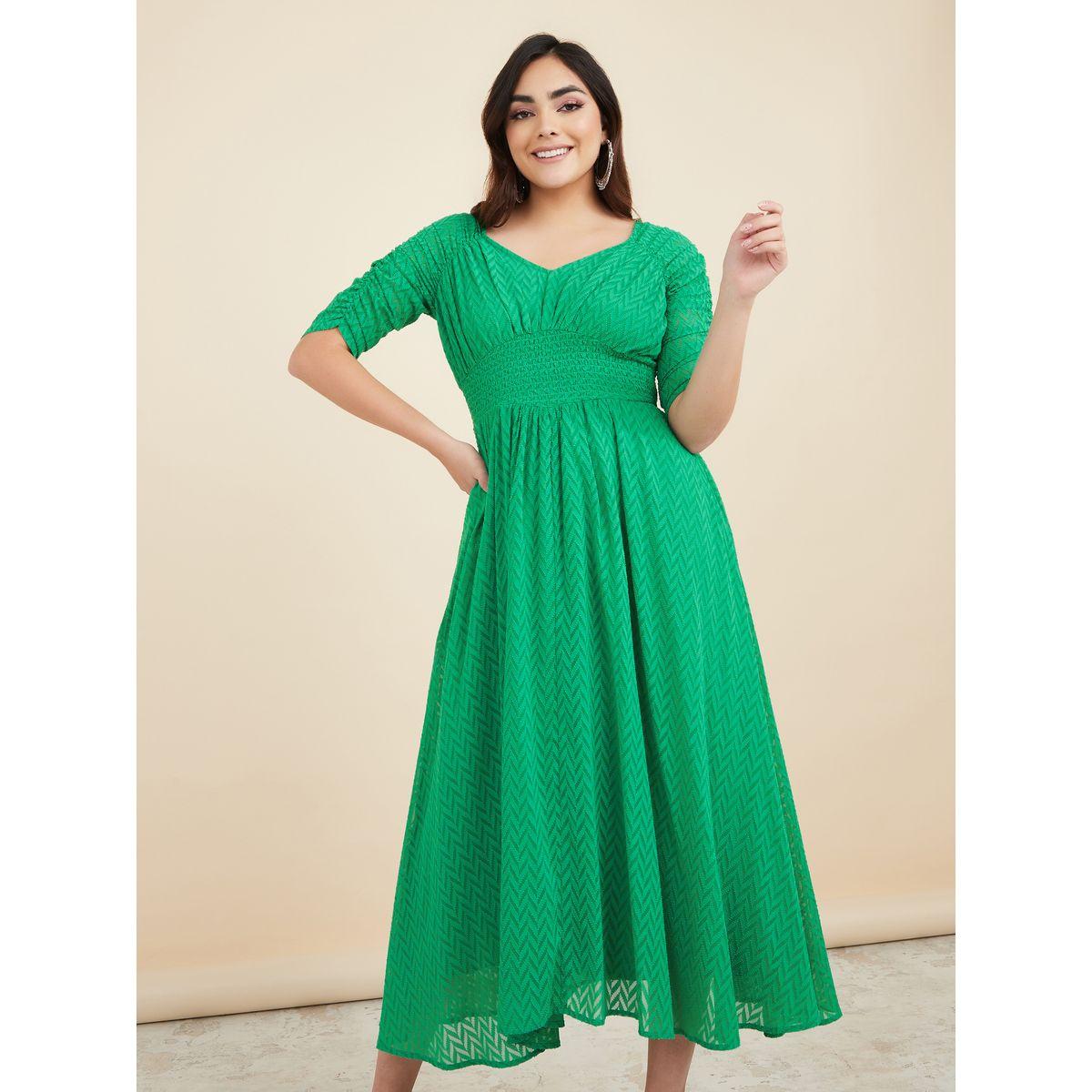 فستان ميدي باكمام قصيرة-women-clothing-dresses-image-1