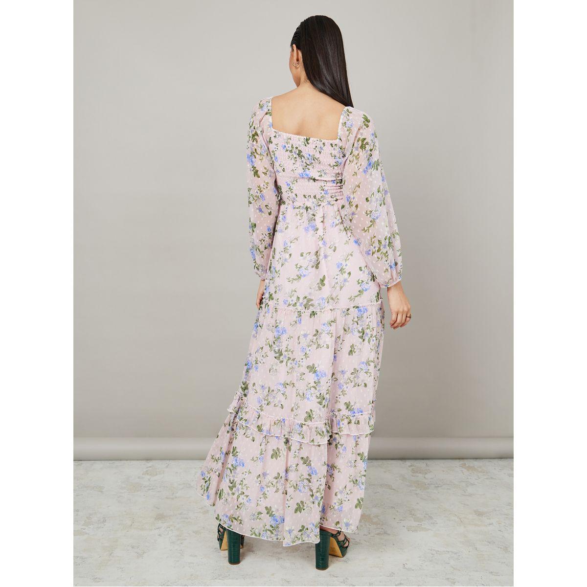 فستان طويل بكسرات واكمام طويلة-women-clothing-dresses-image-4