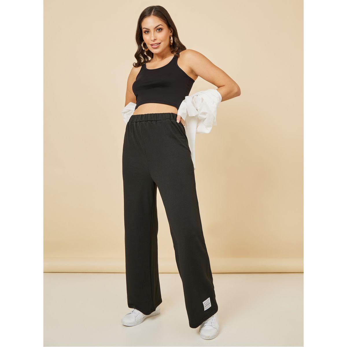 Styli Patchwork Detail Straight Leg Trouser-women-clothing-bottoms-trousers-image-2