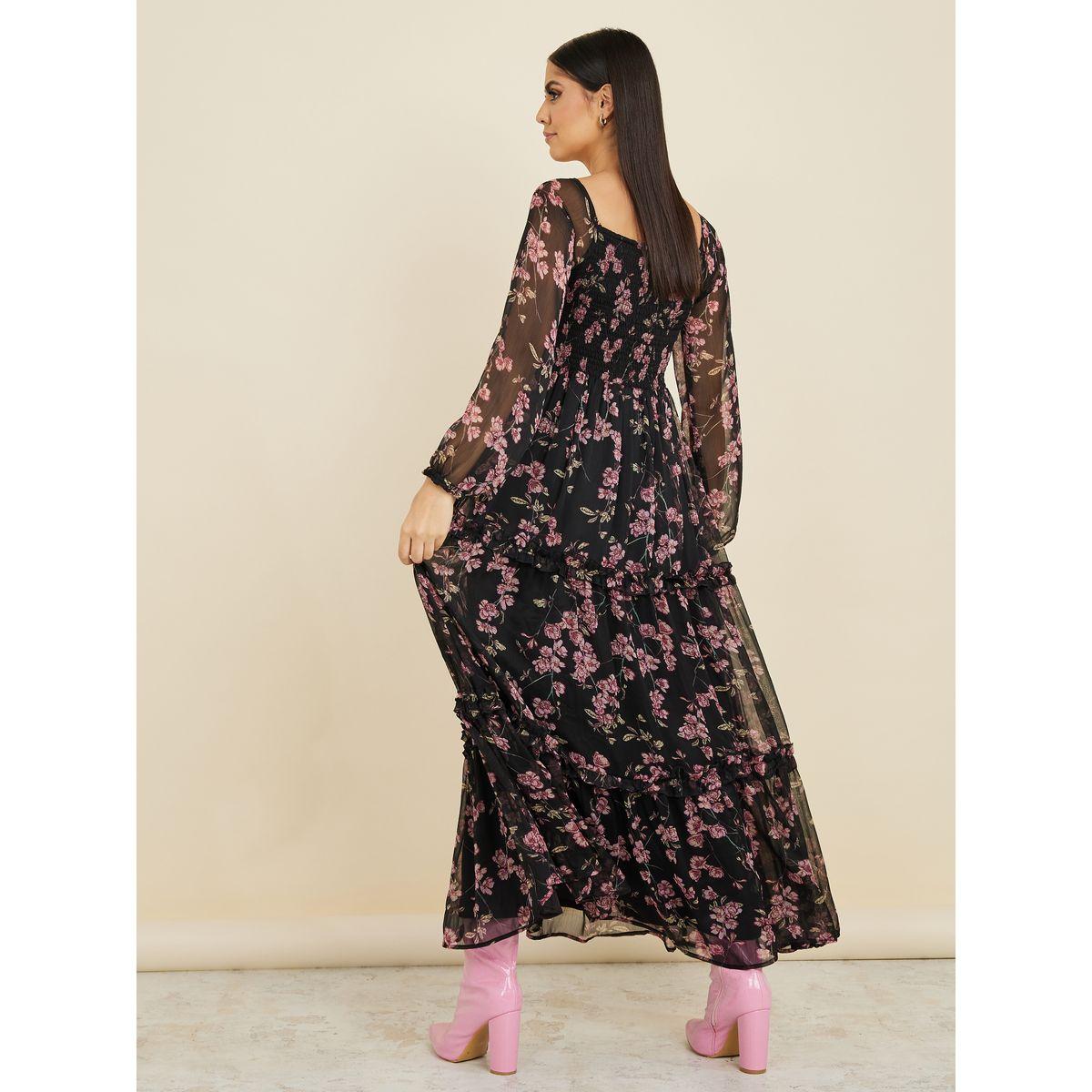 Styli Long Sleeves Floral Print Tiered Maxi Dress-women-clothing-dresses-image-4