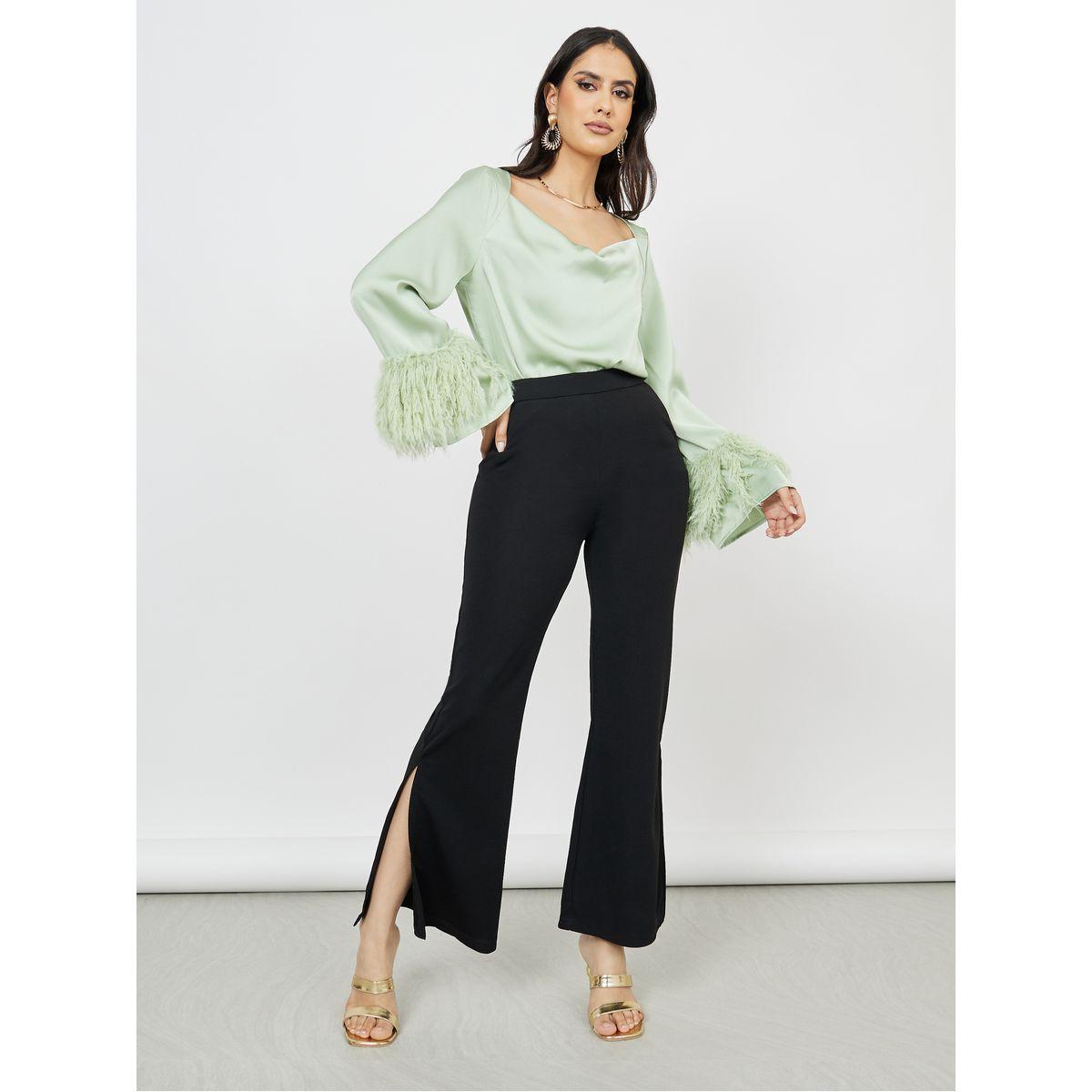 بلوزة كاجوال مزينة بريش صناعي-women-clothing-shirtsandblouses-blouses-image-2