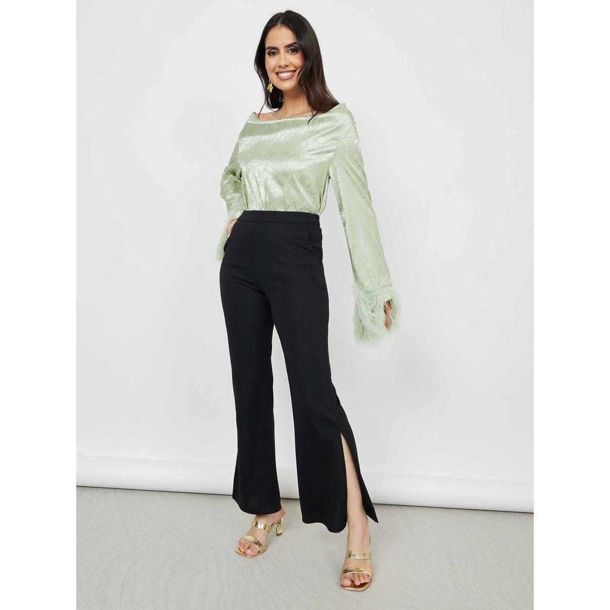 بلوزة مزينة بزهور بنسيج الجاكار-women-clothing-shirtsandblouses-blouses-image-2