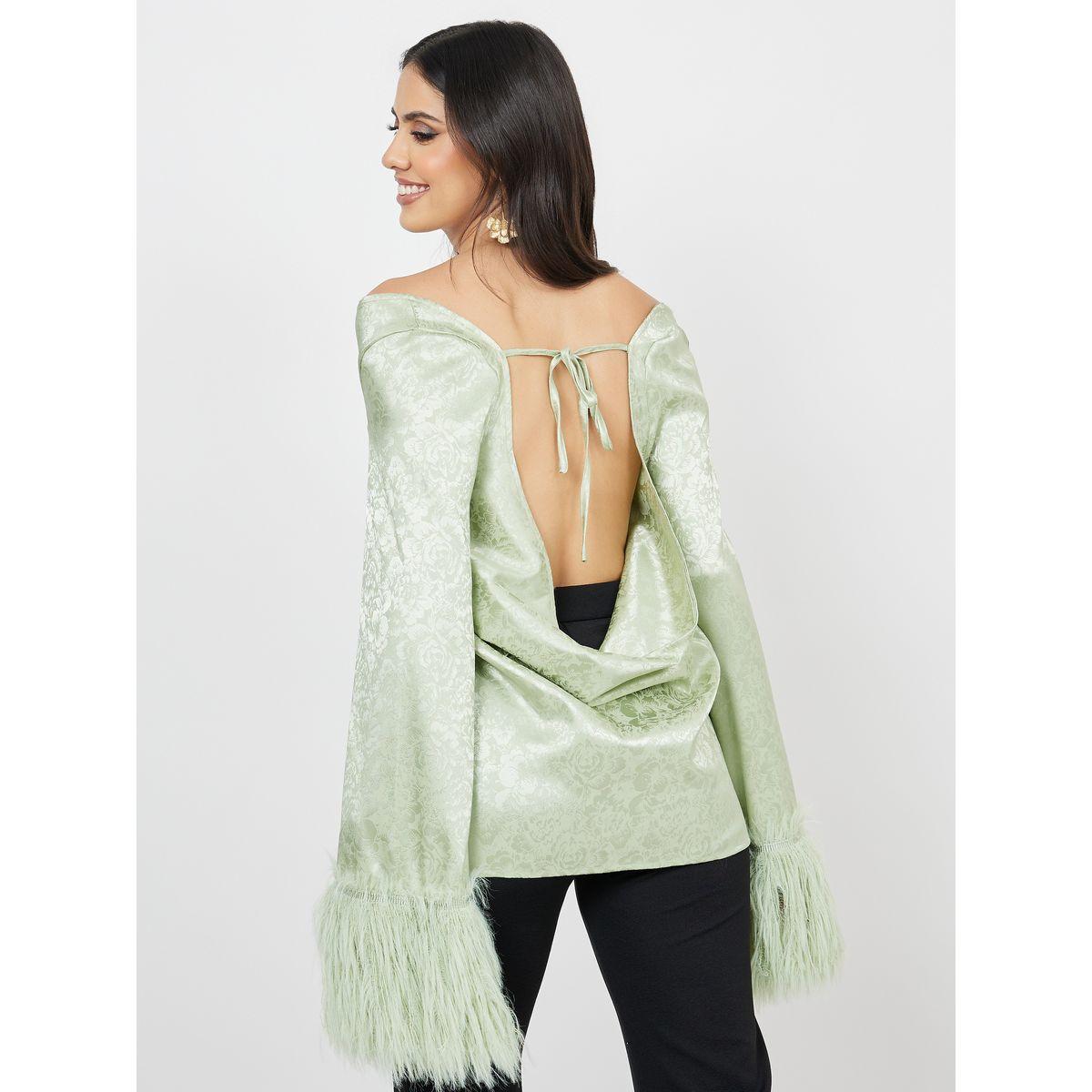 بلوزة مزينة بزهور بنسيج الجاكار-women-clothing-shirtsandblouses-blouses-image-5